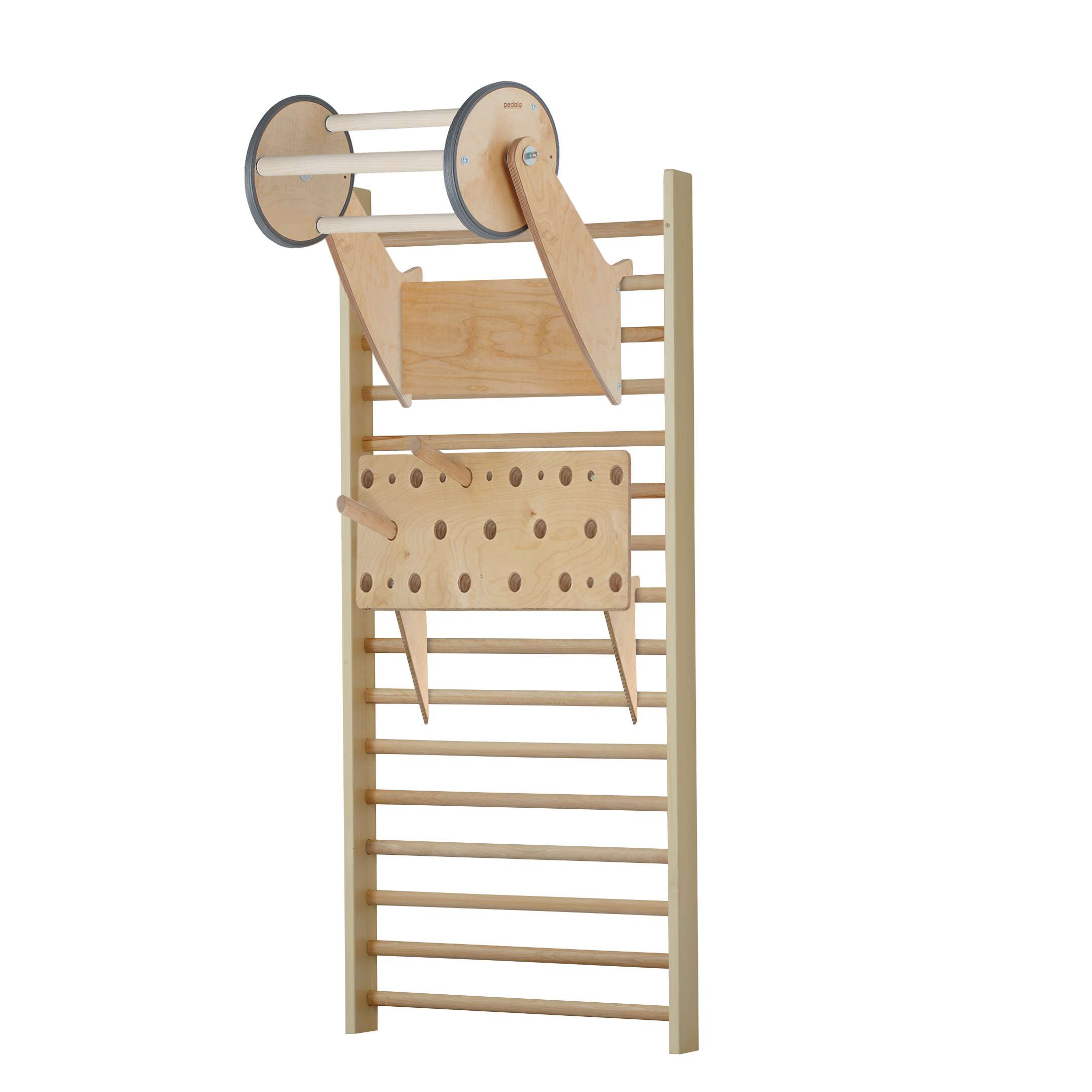 Sport-Thieme Sprossenwand Kletterset „Climb“, Inkl. Kletterboard und Klettertrommel