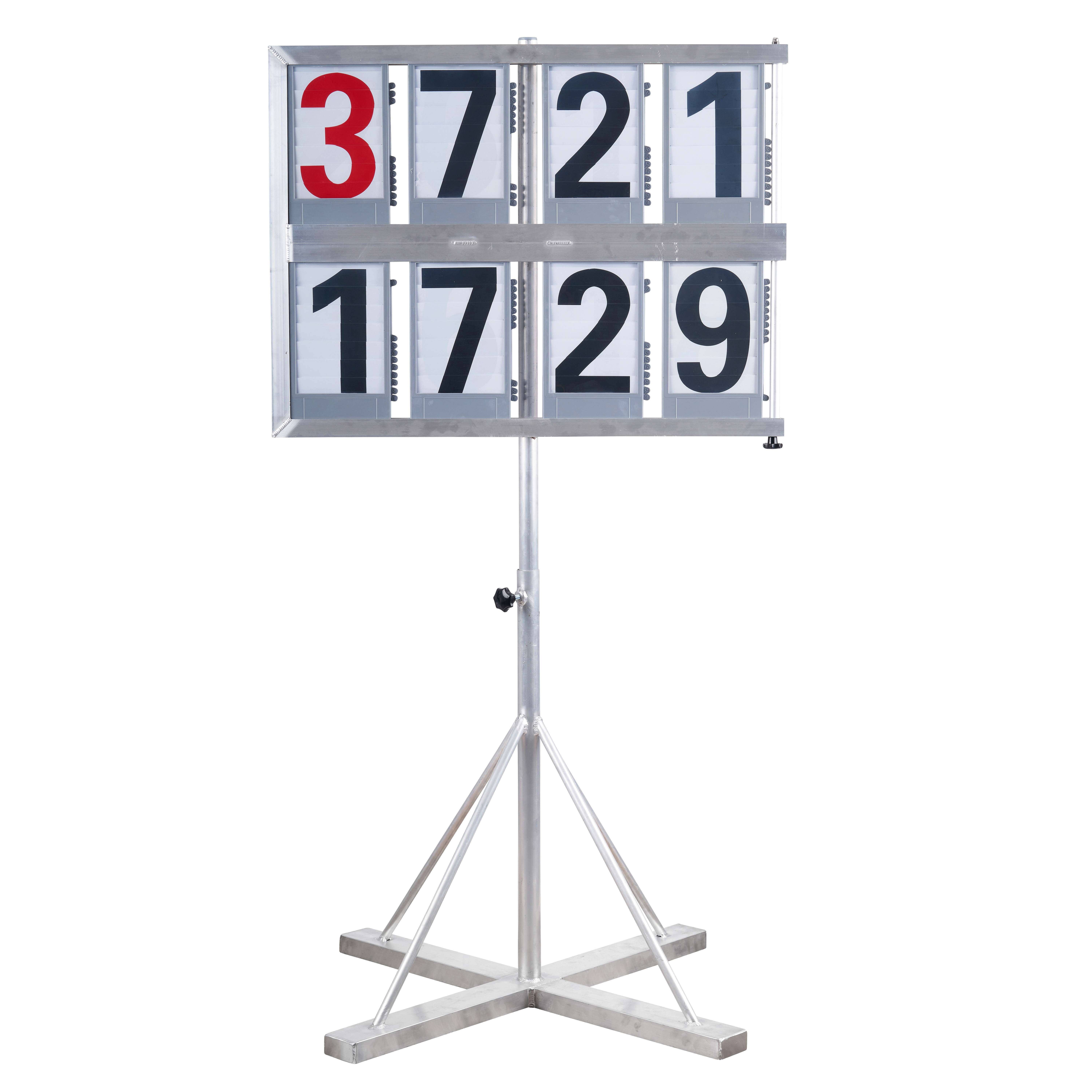 Sport-Thieme Anzeigetafel „Track & Field“, Mit Ziffernkassetten (1 Rot/7 Schwarz)