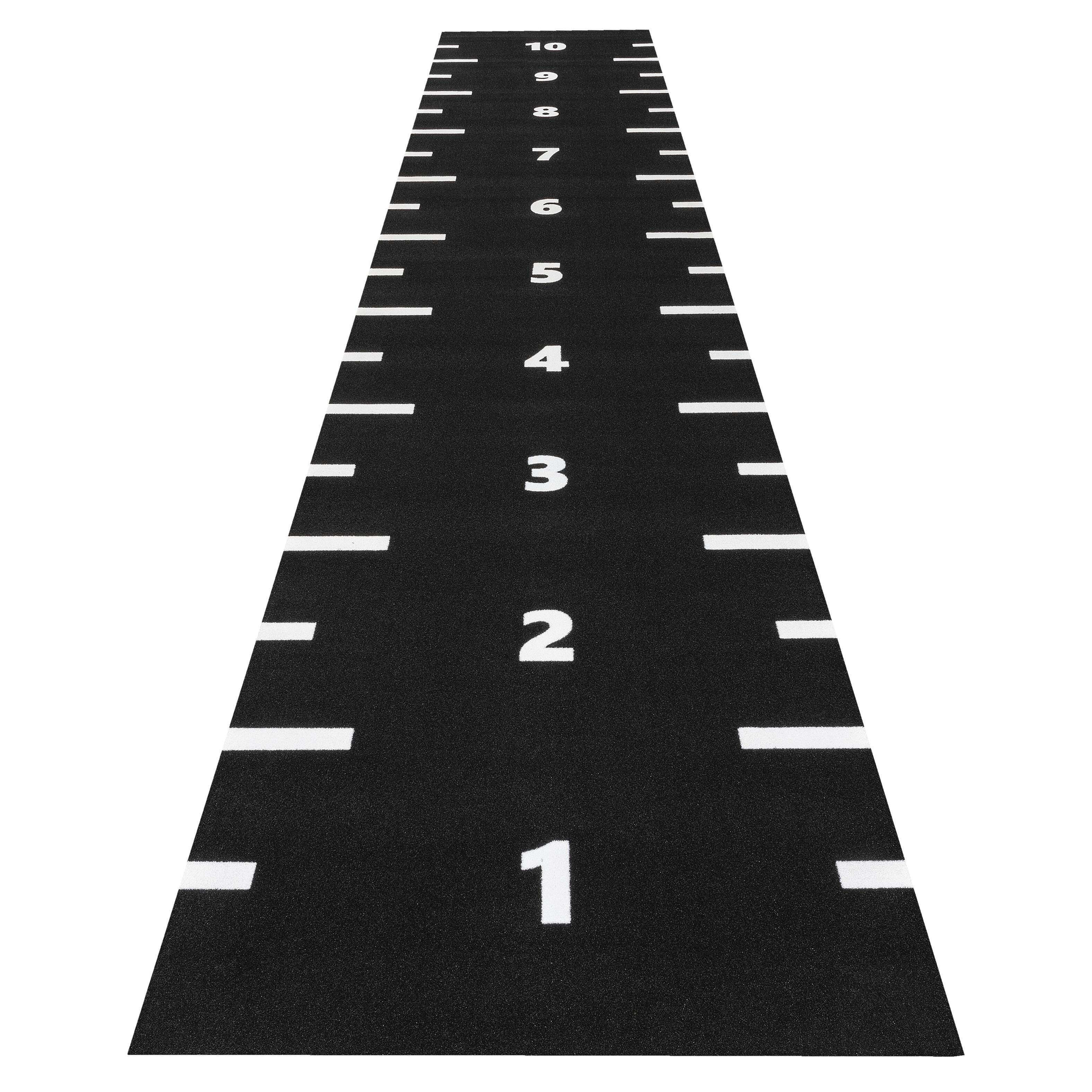 Sprint Tracks Sprintbahn „Numbered“, 10,00×2,00 m, Schwarz