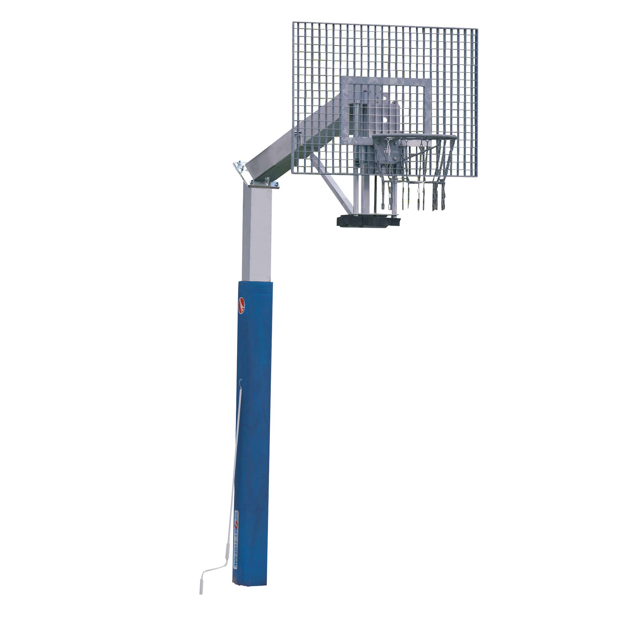 Sport-Thieme Basketballanlage „Fair Play Silent 2.0“ mit Höhenverstellung, Korb „Outdoor“ abklappbar, 120×90 cm