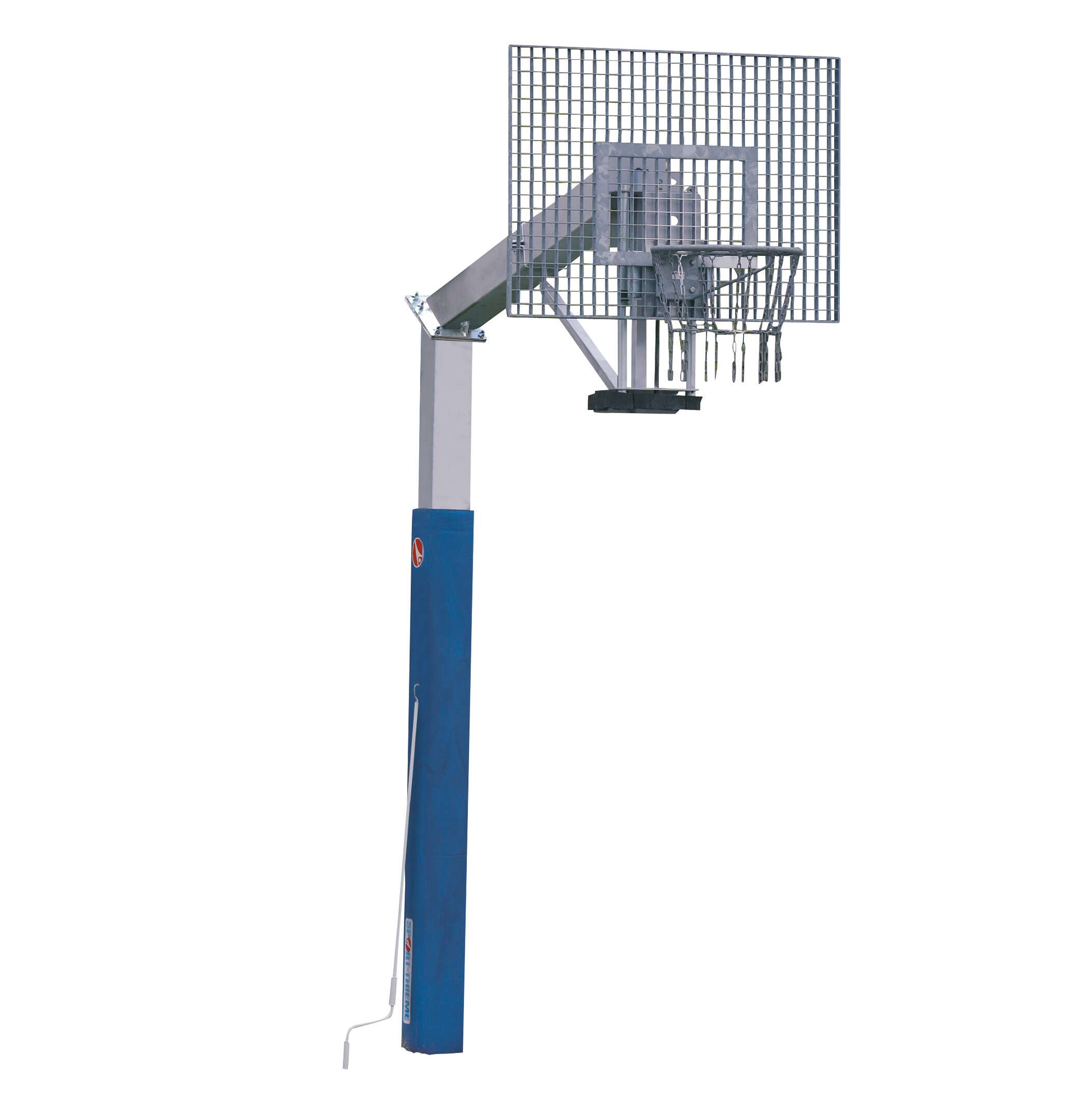 Sport-Thieme Basketballanlage „Fair Play Silent 2.0“ mit Höhenverstellung, Korb „Outdoor“ abklappbar, 180×105 cm