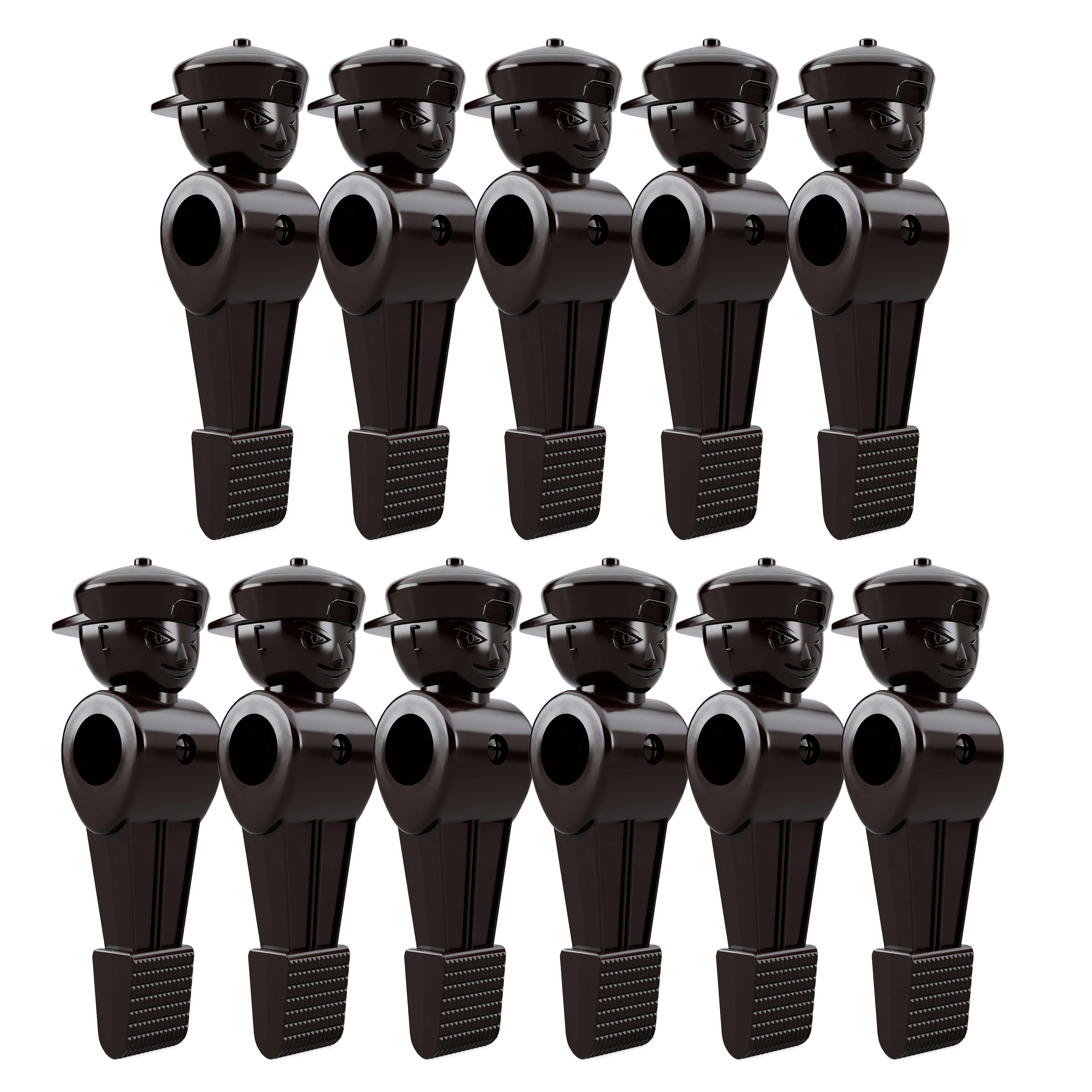 Sportime Kickerfigur „Connect & Play“, Schwarz, 11er Team inkl. Schrauben und Muttern