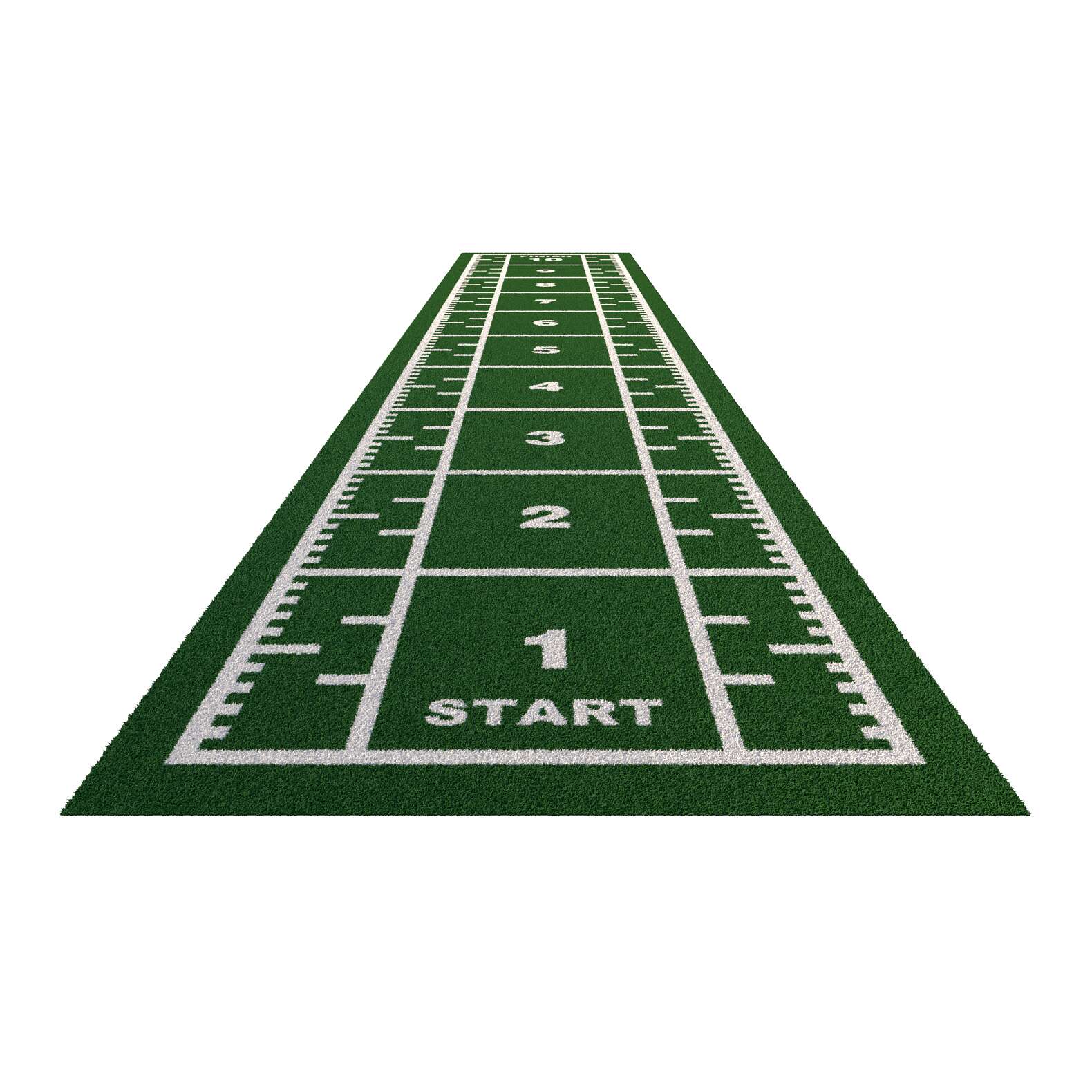 Sport-Thieme Sprintbahn „Premium“, Grün, 10,40×2,00 m