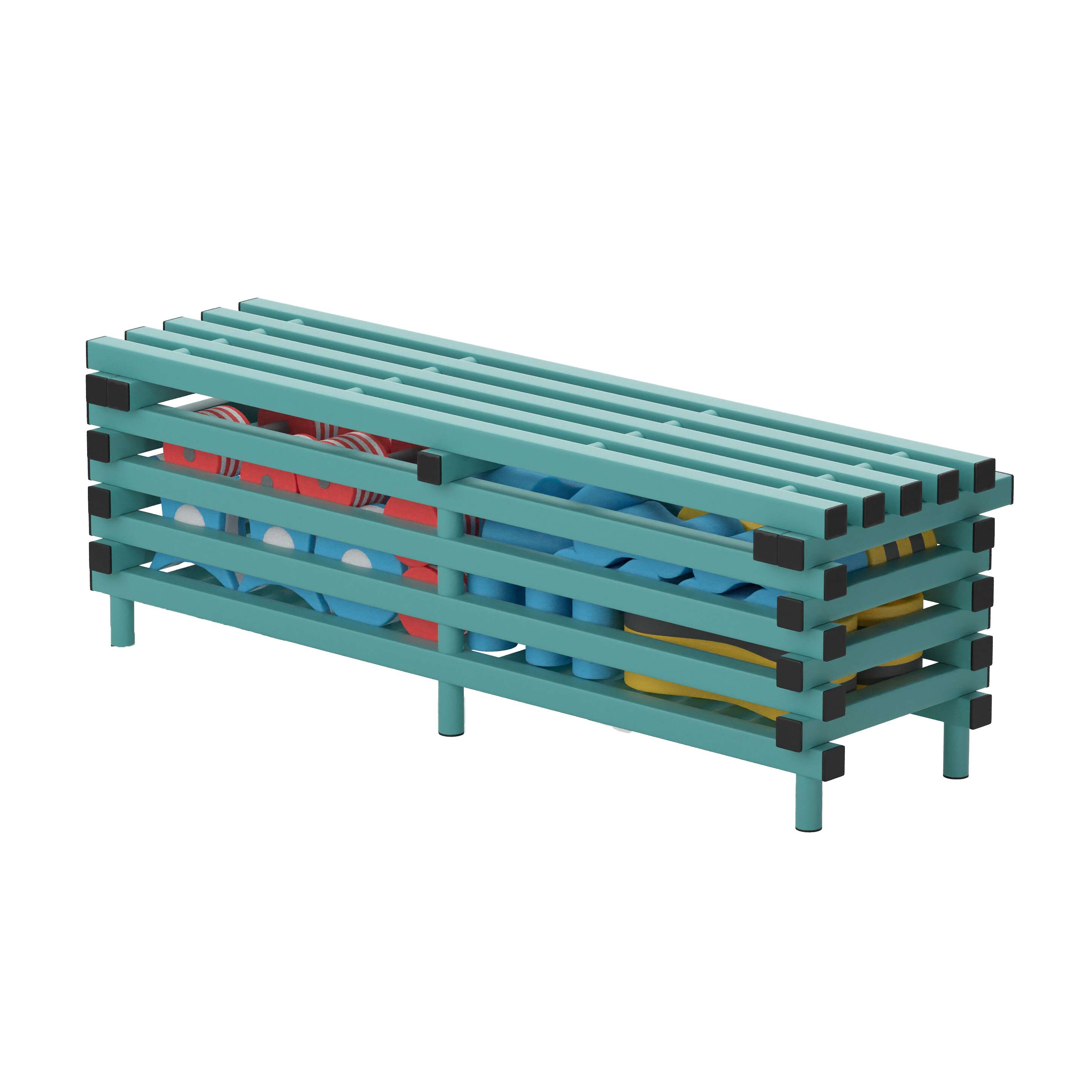 Sport-Thieme Aufbewahrungsbank by Vendiplas, Aqua