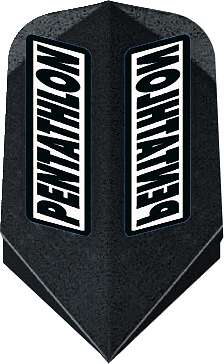 Pentathlon Dart Flights „Professional“, Schwarz, Slim