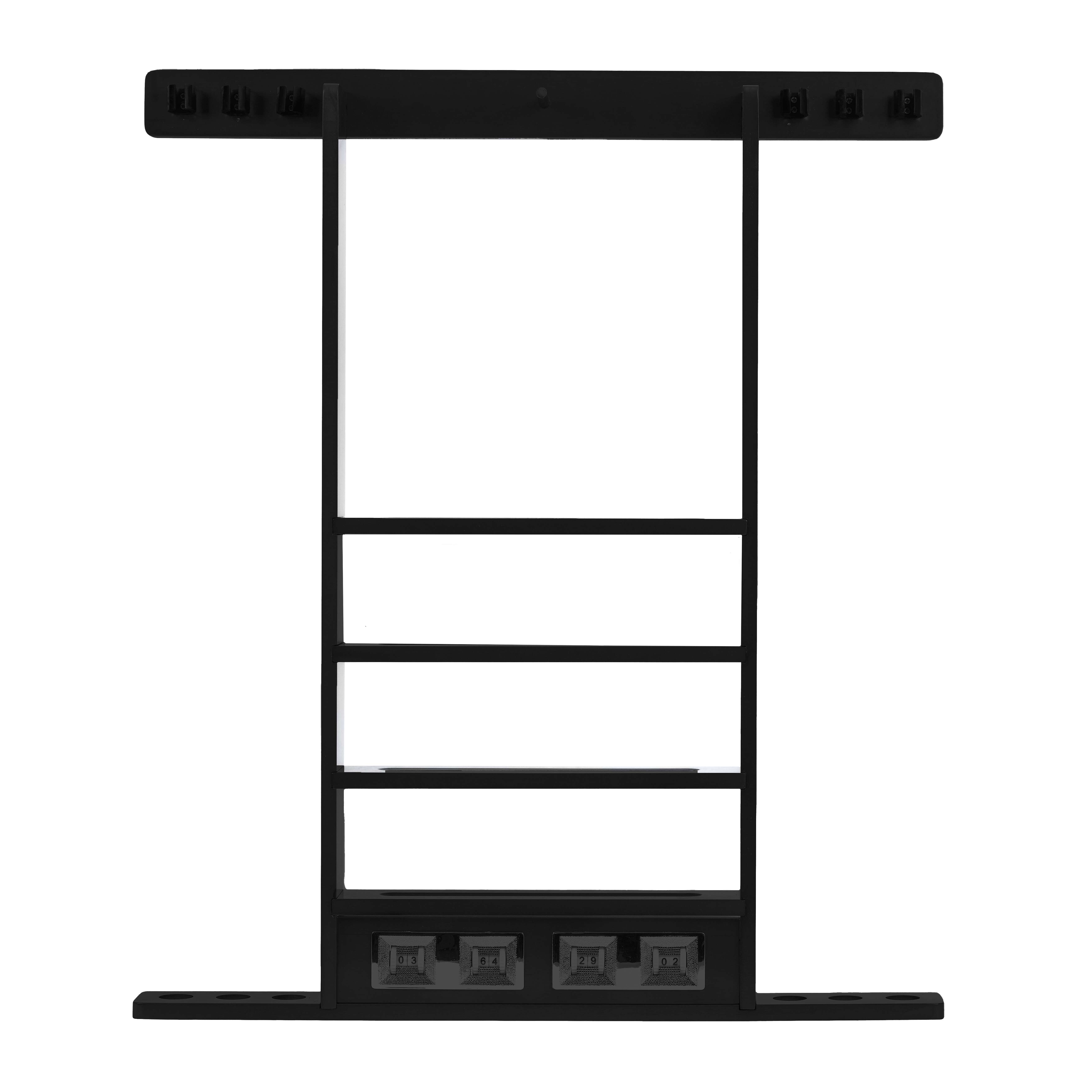 Bison Billard-Queue Wandhalterung, Schwarz