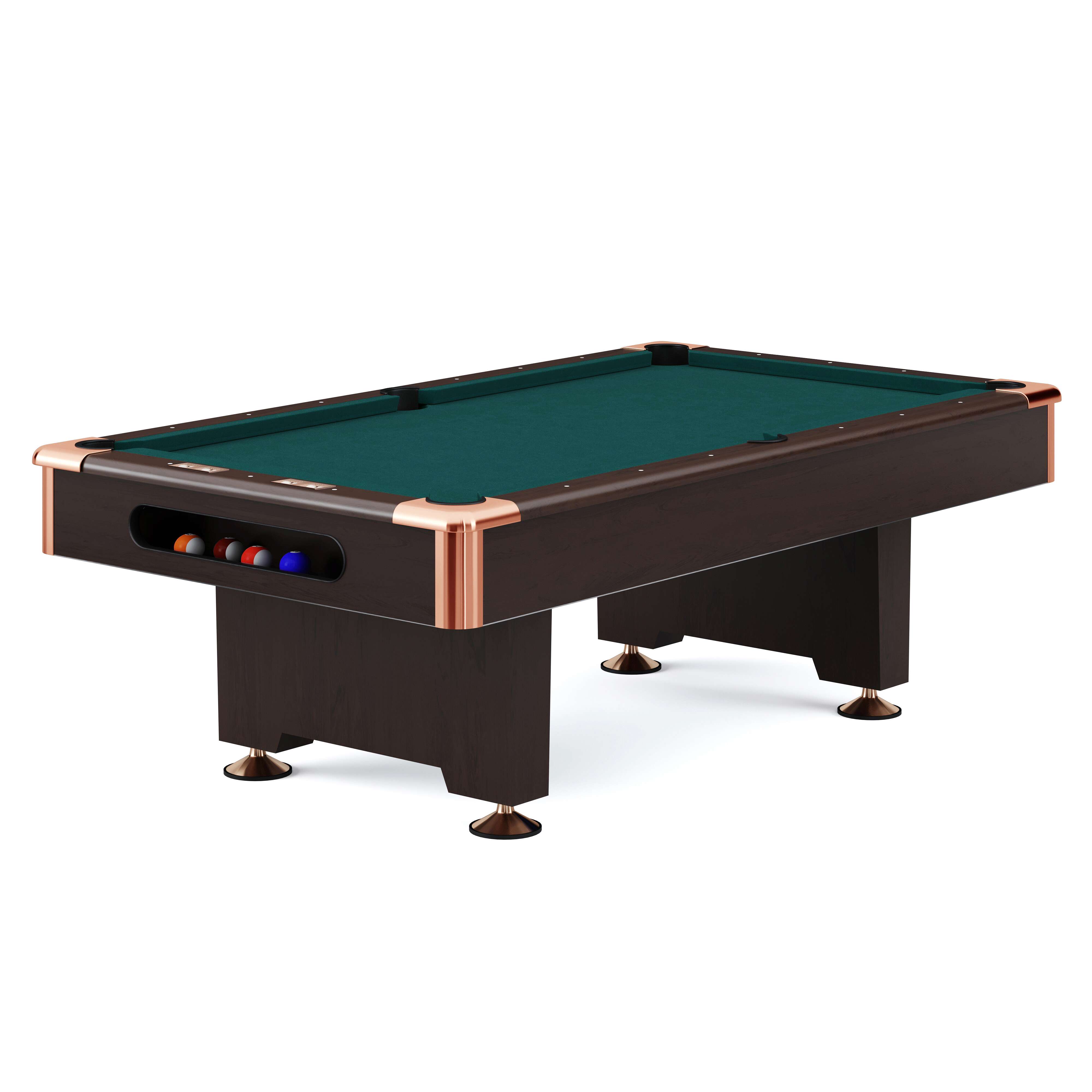 Automaten Hoffmann Billardtisch „Club Pro III“ Dekor Nussbaum, Simonis 860, Blue-Green, 7 ft (Spielfeld 198×99 cm)