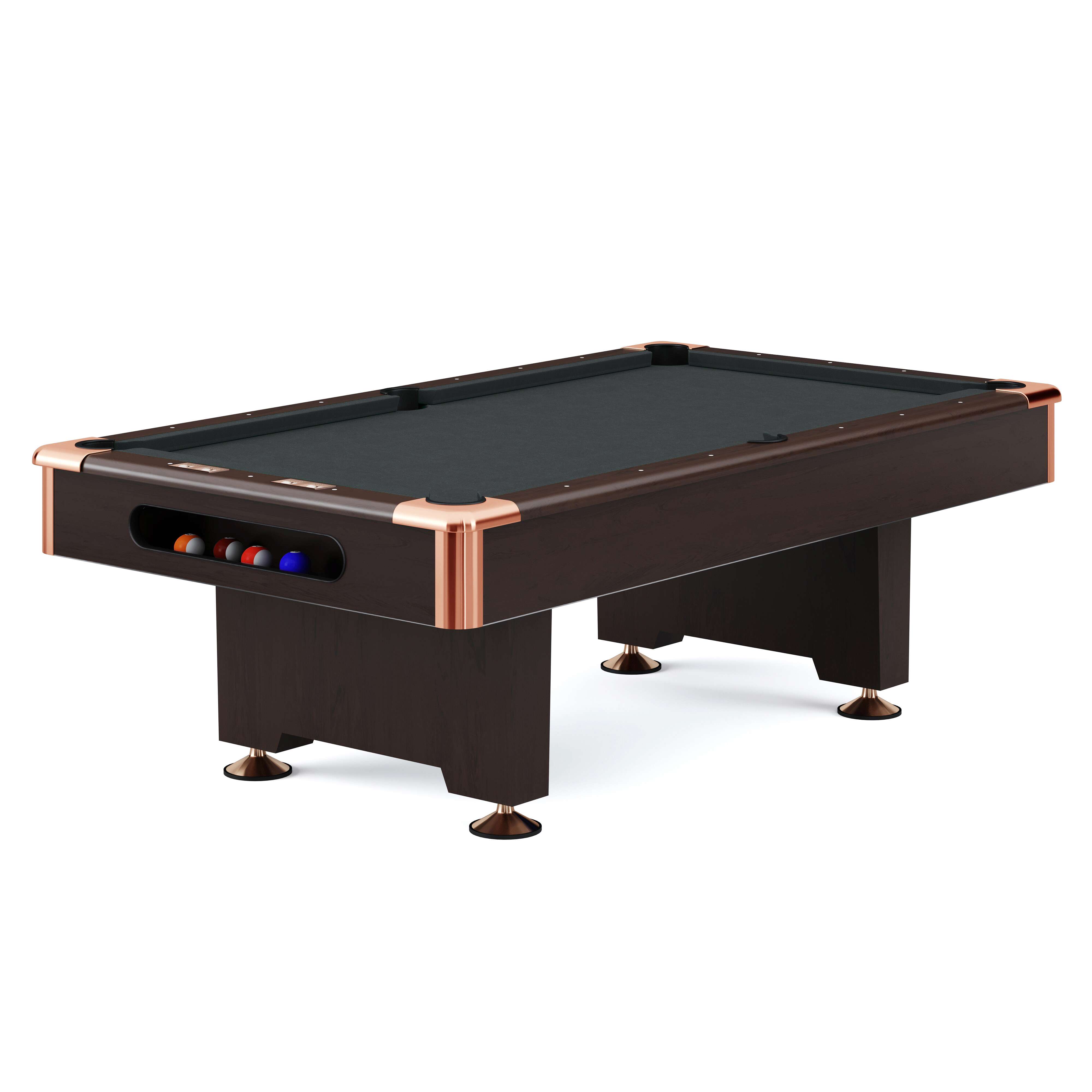 Automaten Hoffmann Billardtisch „Club Pro III“ Dekor Nussbaum, Simonis 860, Slate-Grey, 8 ft (Spielfeld 224×112 cm)