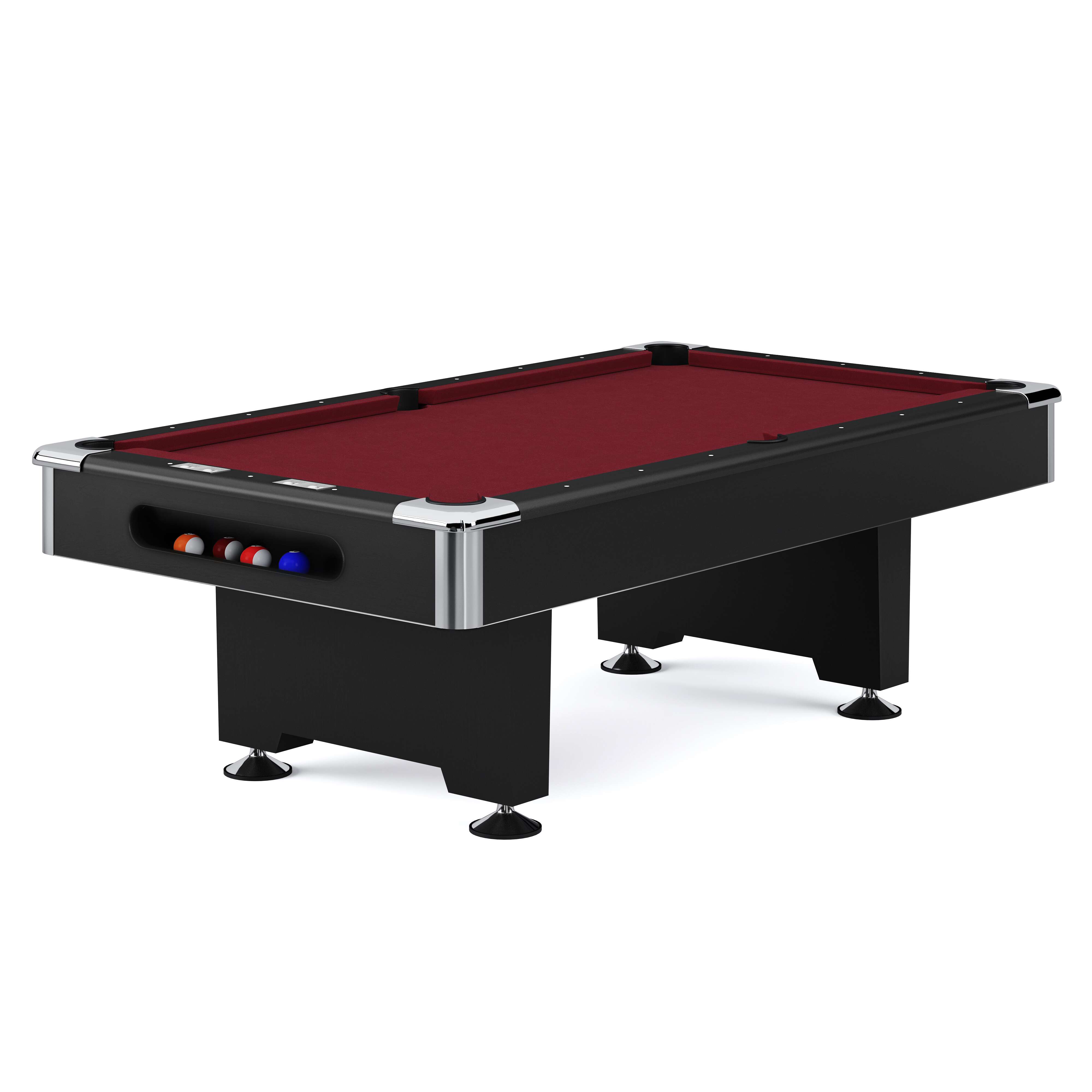 Automaten Hoffmann Billardtisch „Club Pro III“, Simonis 860, Red, 7 ft (Spielfeld 198×99 cm)
