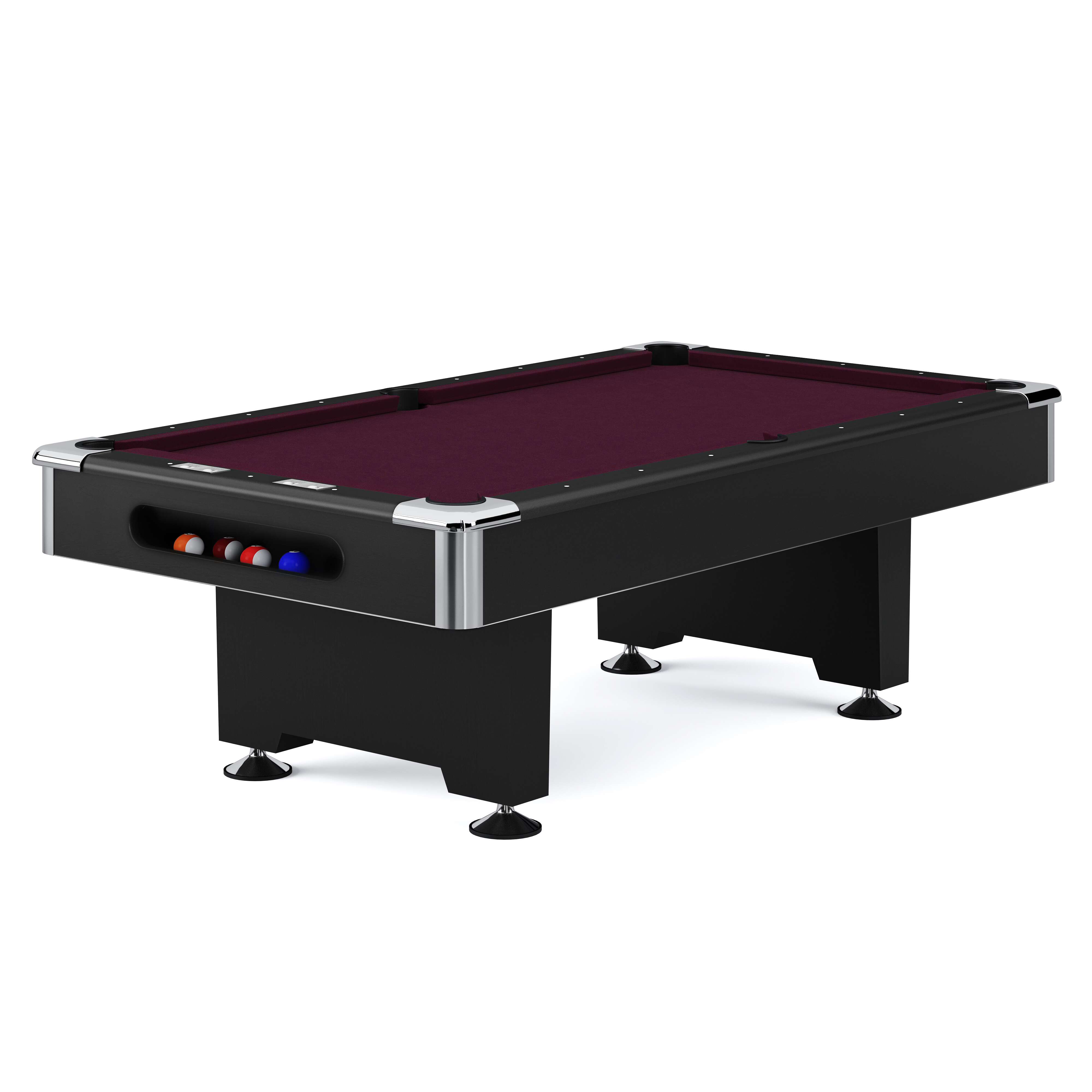 Automaten Hoffmann Billardtisch „Club Pro III“, Simonis 860, Wine, 9 ft (Spielfeld 254×127 cm)