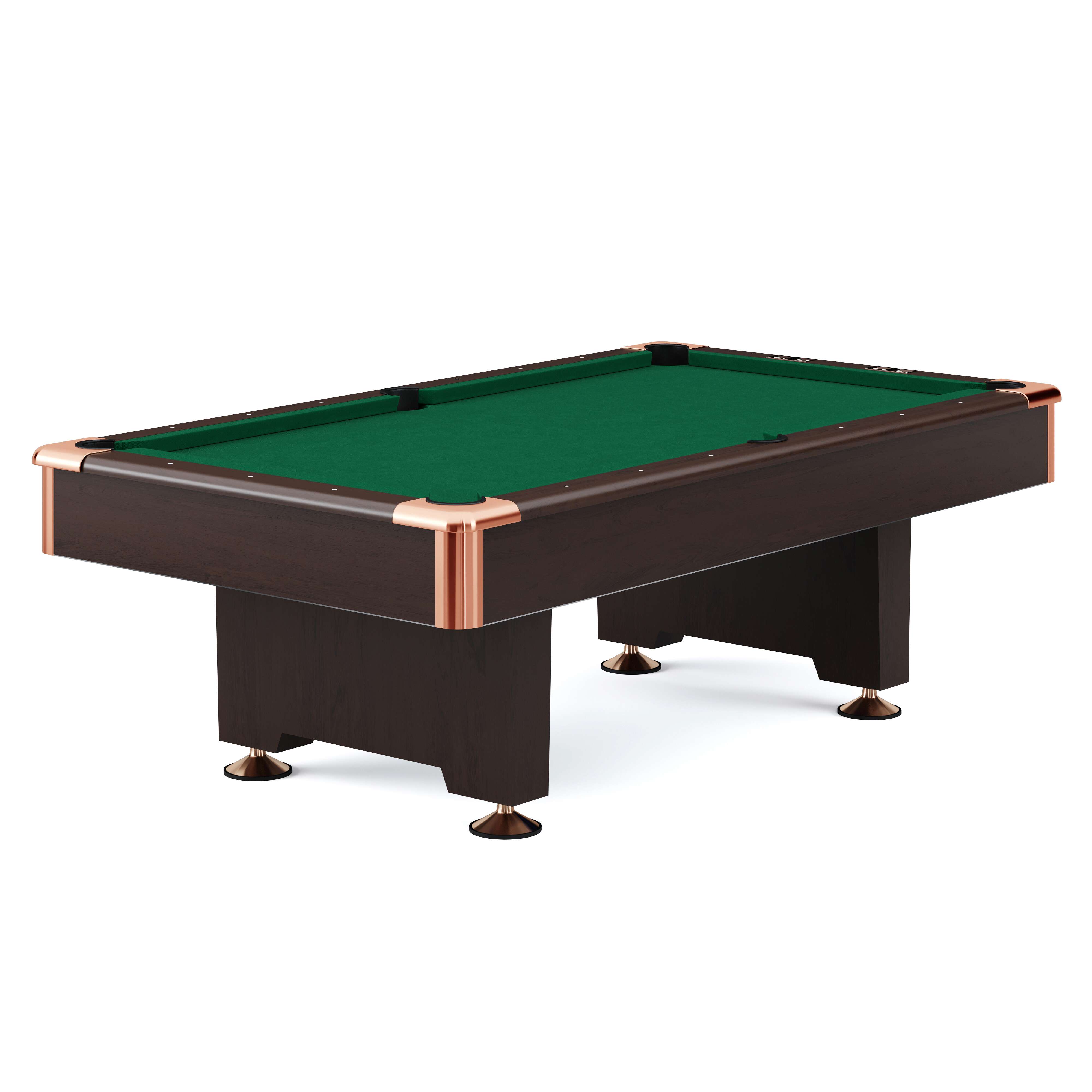 Automaten Hoffmann Billardtisch „Club Pro III“ Dekor Nussbaum, EuroSpeed, Grün, 7 ft (Spielfeld 198×99 cm)