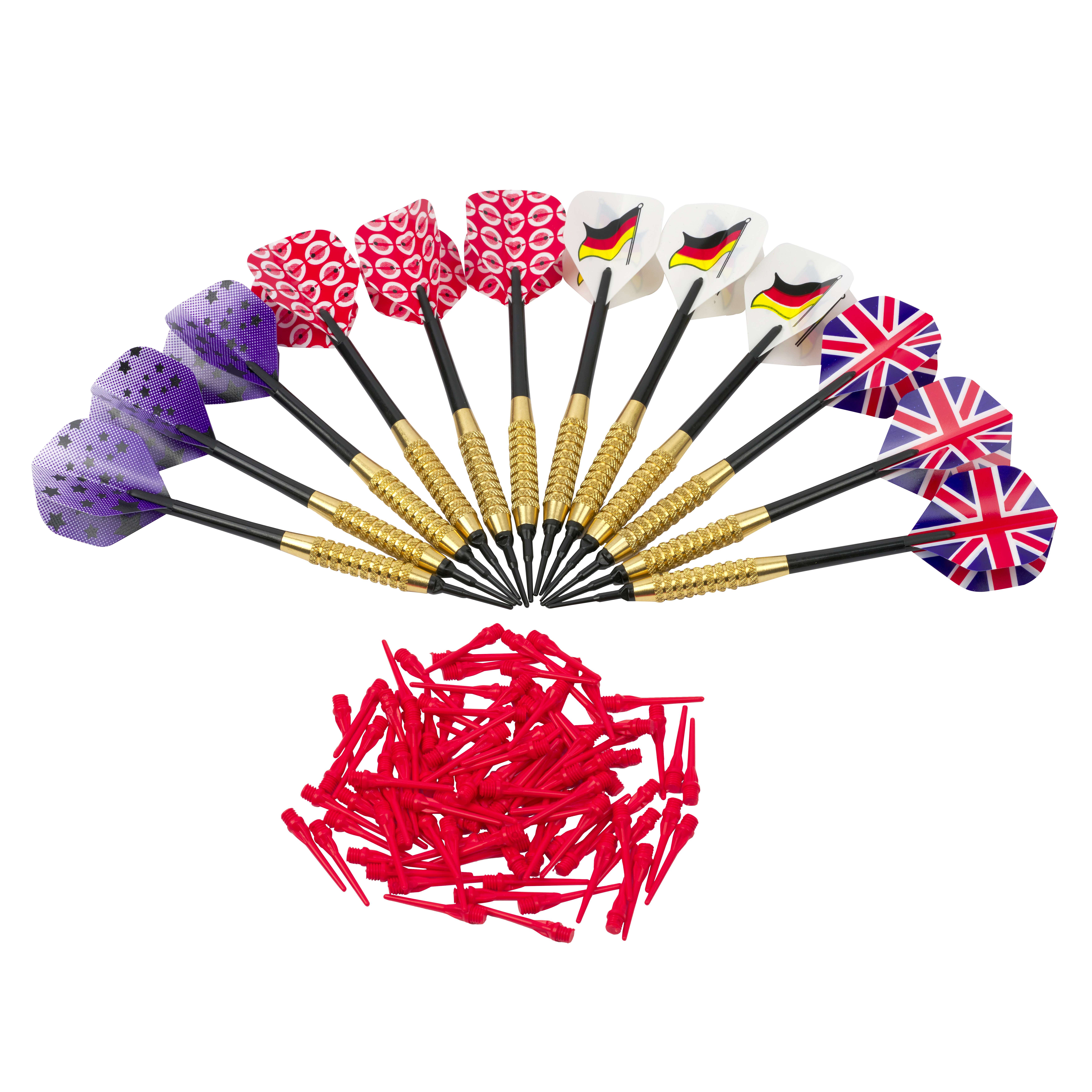 Kings Dart Steeldart-Set inkl. 100 Longlife-Spitzen