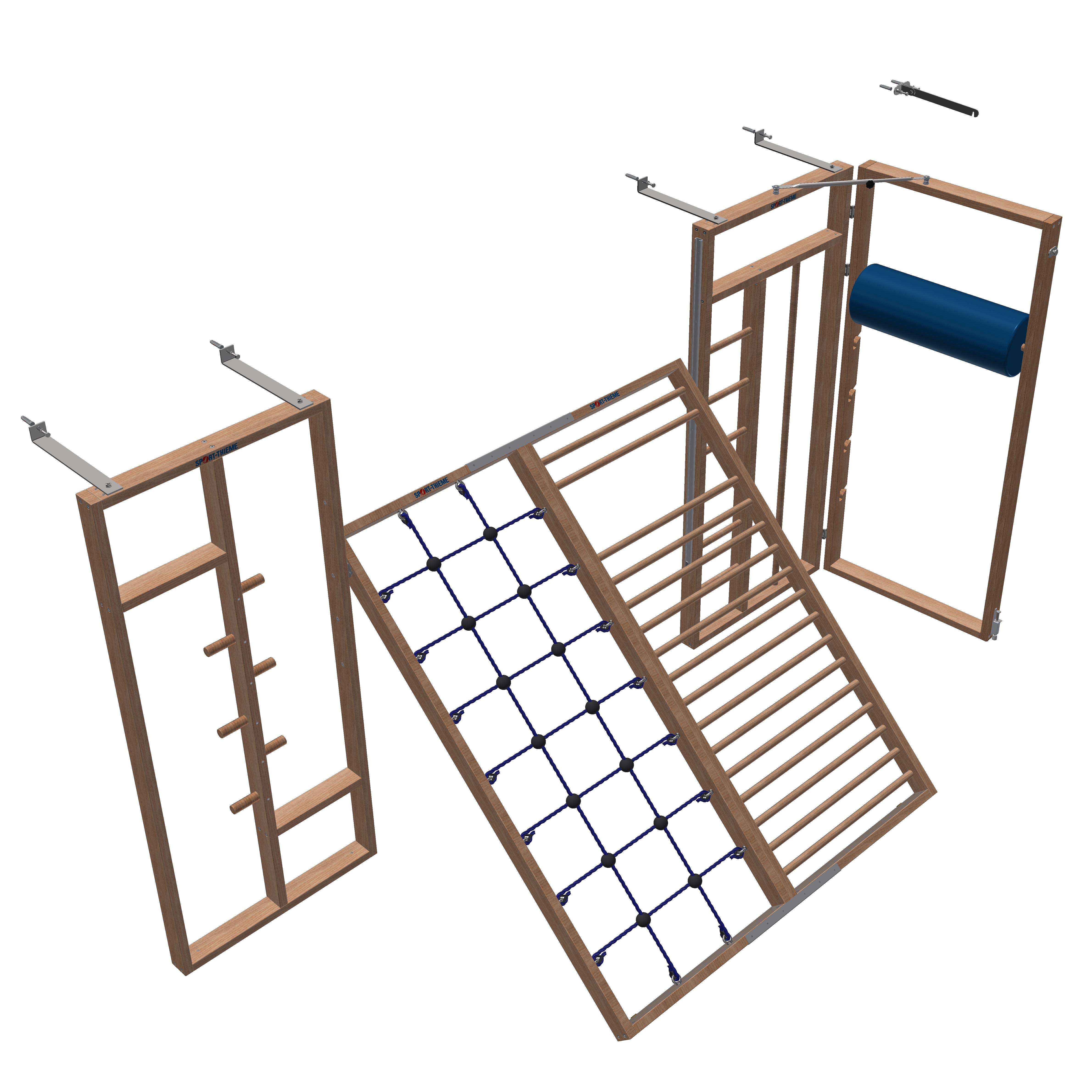 Sport-Thieme Turnwand-Kombination „TuWa Kletterwand 5“, Ohne Fallschutzmatten