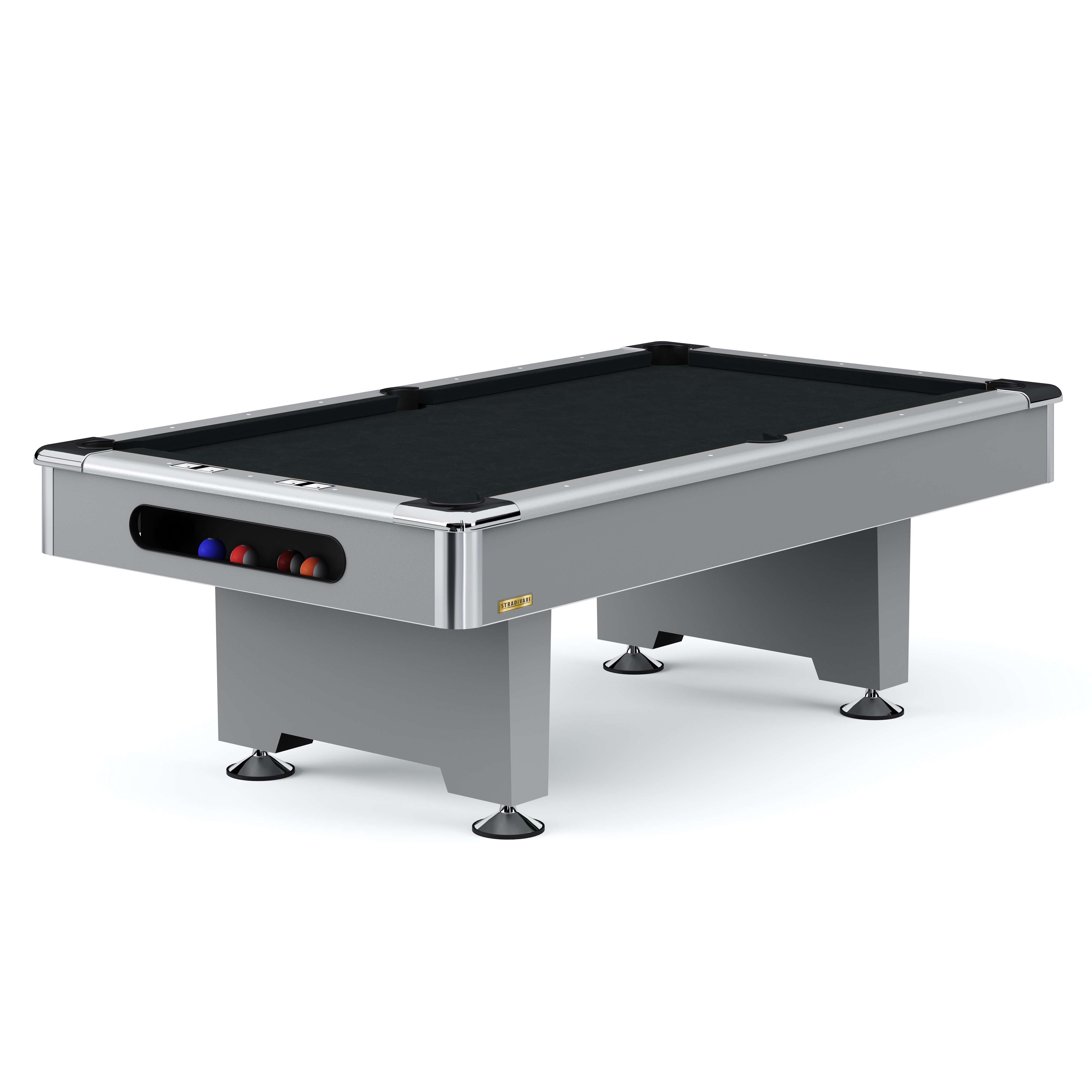 Automaten Hoffmann Billardtisch „Club Pro III“ Dekor Grau, Simonis 860, Black, 7 ft (Spielfeld 198×99 cm)