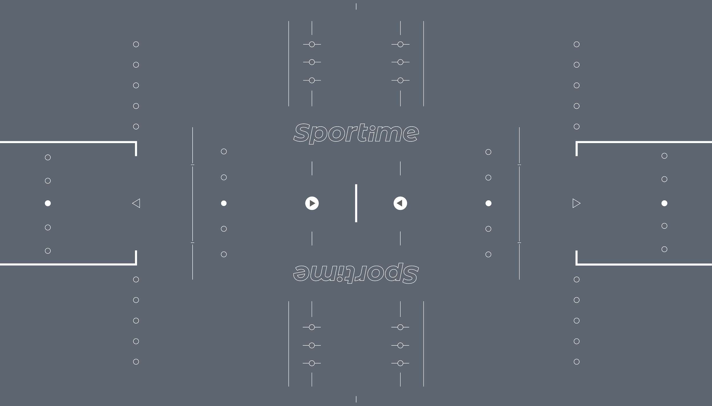 Sportime Tischfußballspielfeld (R)Evolution, Platingrau