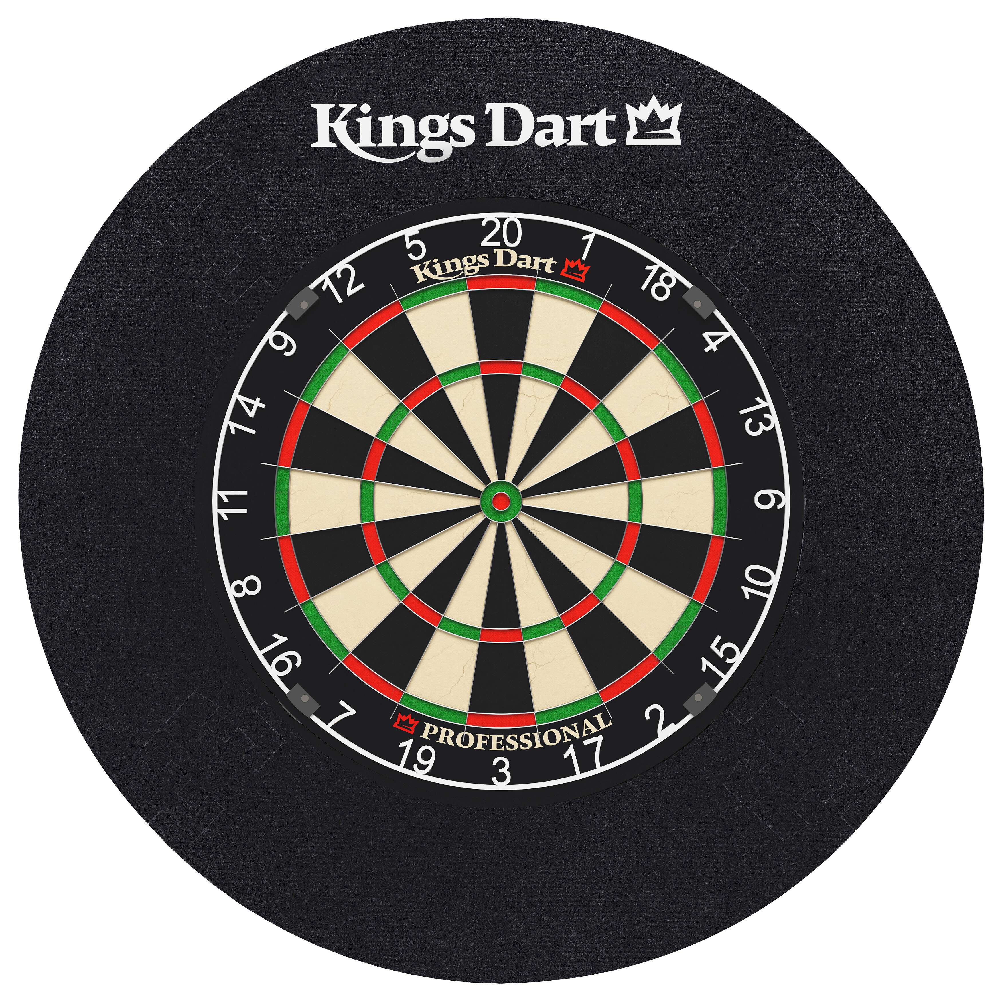 Kings Dart Dart-Set „Profi“, Professional HD (Zahlenring Kunststoff), Schwarz
