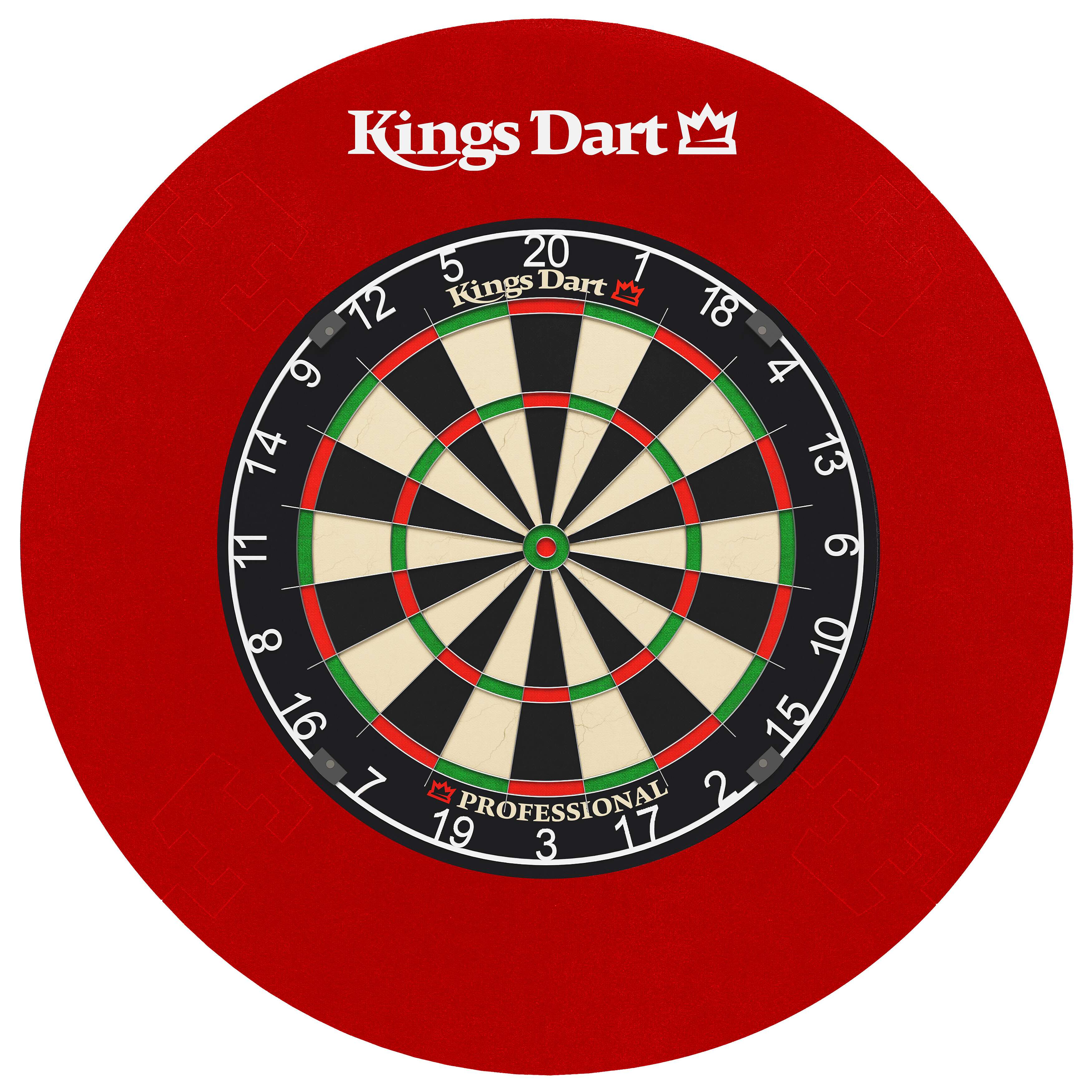 Kings Dart Dart-Set „Profi“, Professional HD (Zahlenring Kunststoff), Rot