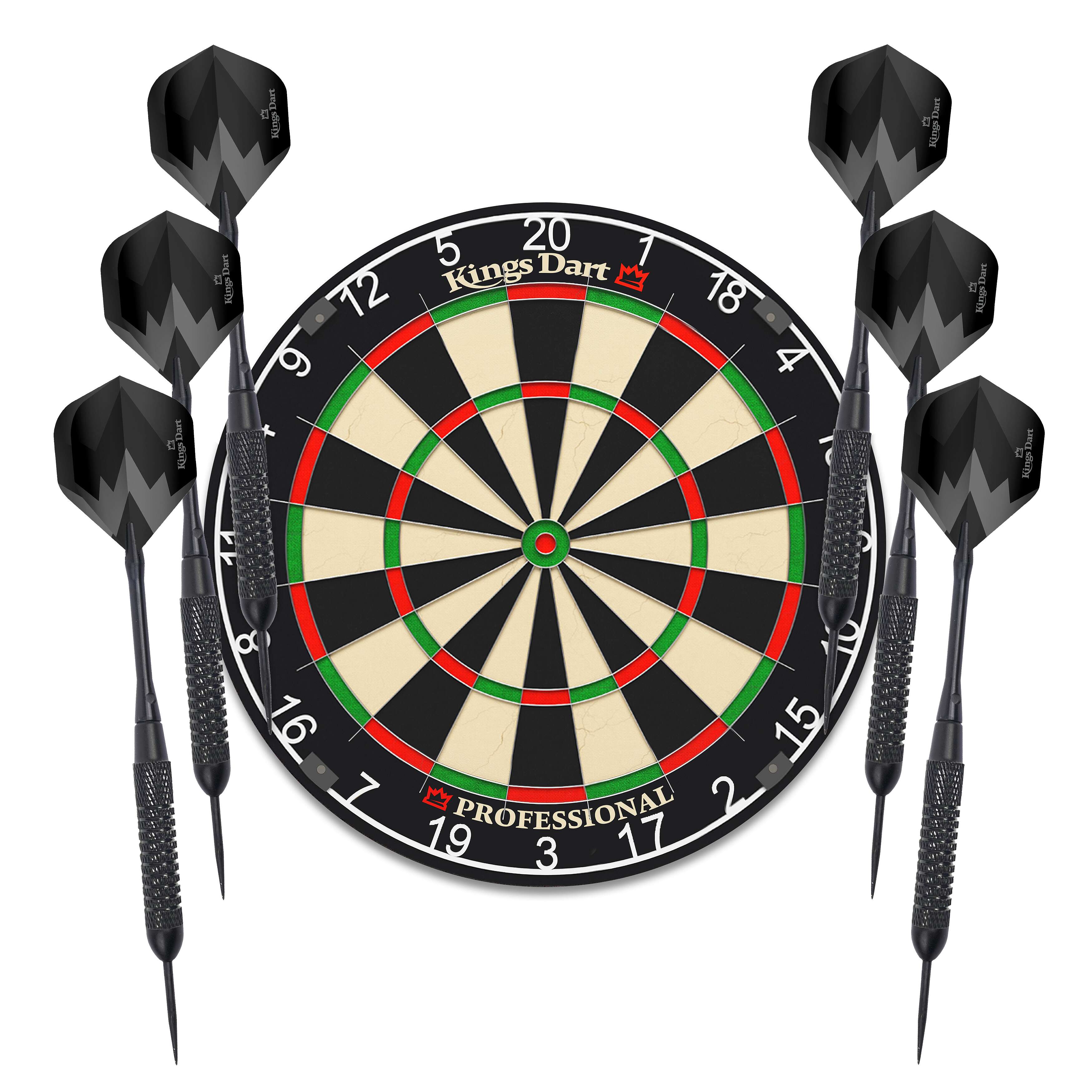 Kings Dart Dart-Set „First“, Professional HD (Zahlenring Kunststoff)