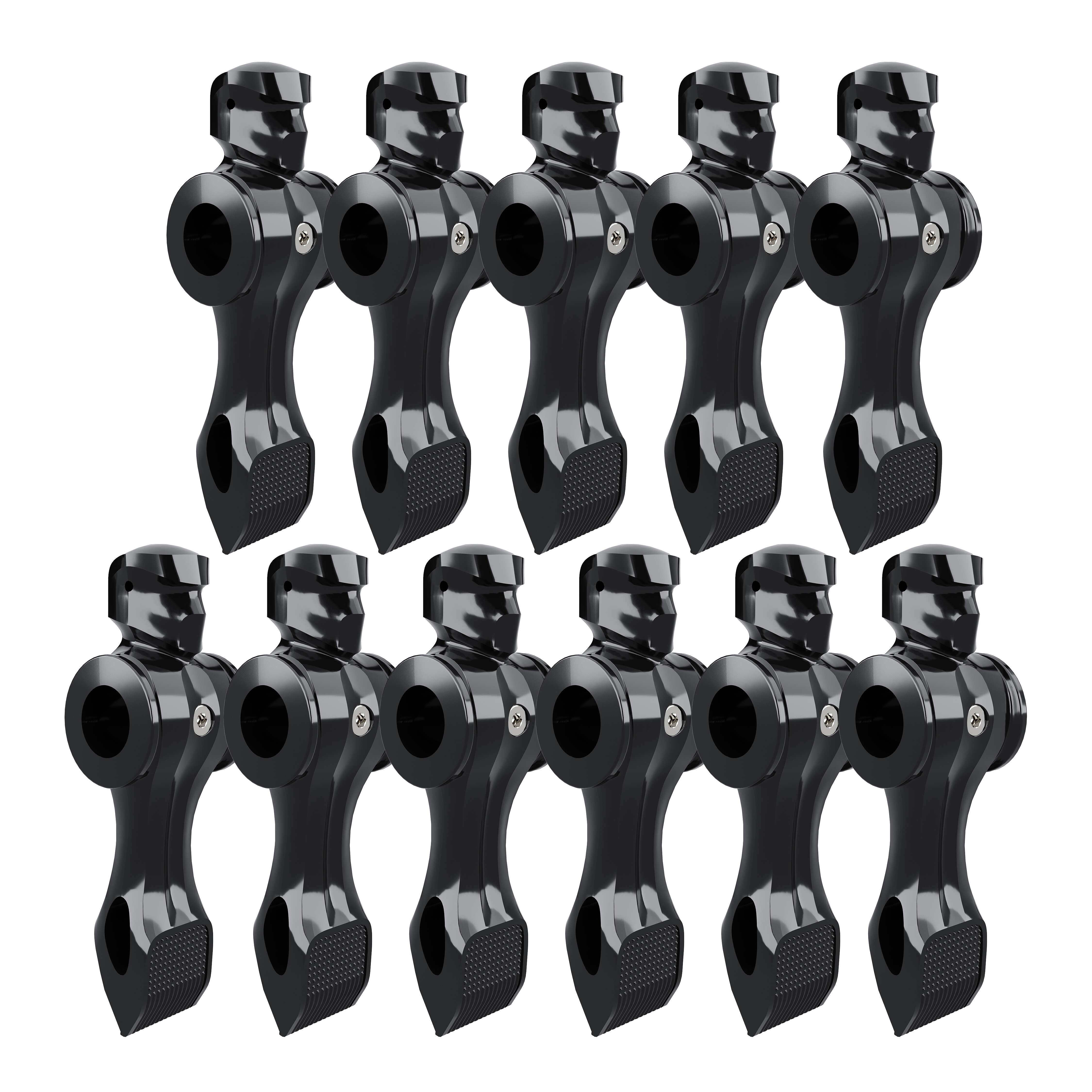 Sportime Kickerfigur „Guardian“, Black Guardian, 11er Team inkl. Schrauben und Muttern
