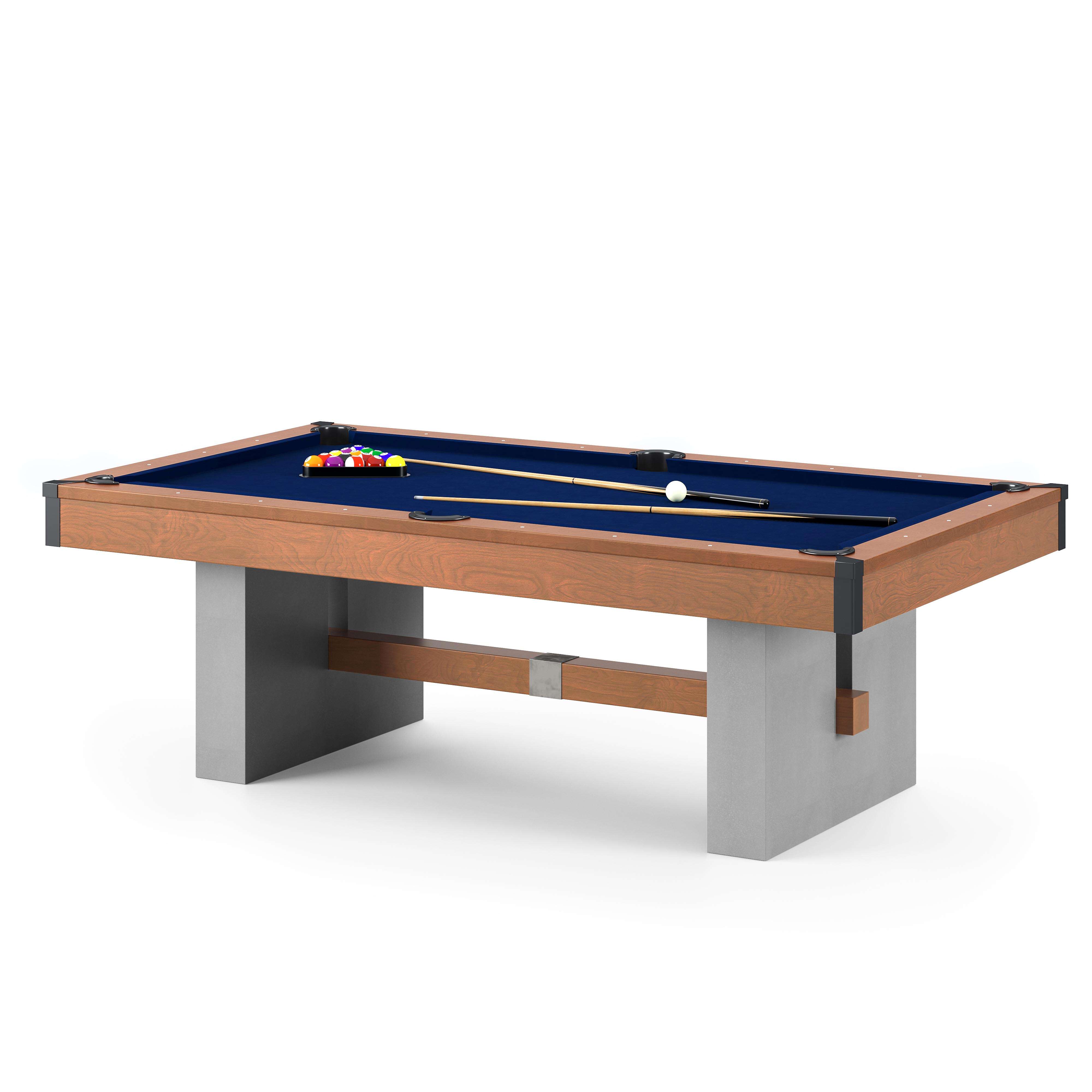 Bison Billardtisch „Loft Schiefer“, EuroSpeed, Blau, 9ft (Spielfeld 254×127 cm)