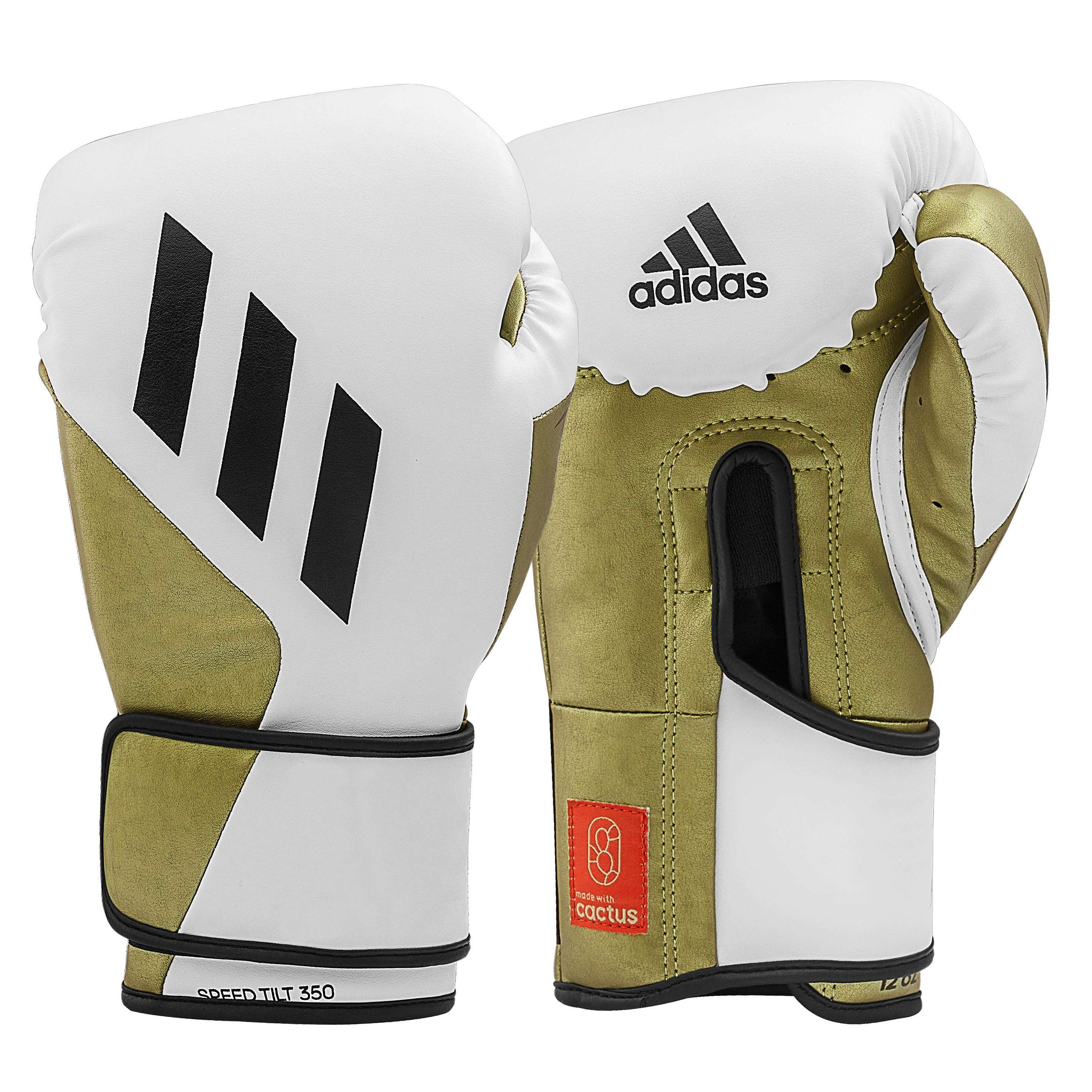 Adidas Boxhandschuhe „Speed Tilt 350V“, 12 oz., Weiß-Gold