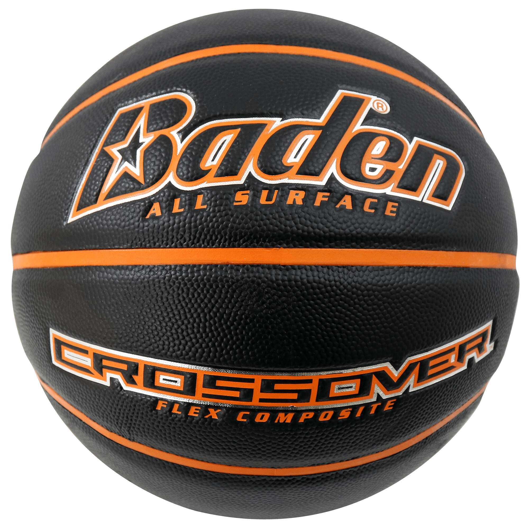 Baden Basketball „Crossover“, Größe 5, Schwarz-Orange
