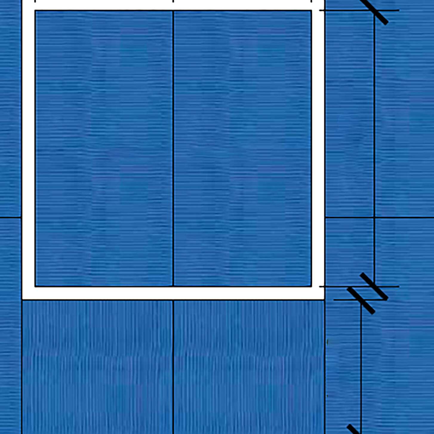 Fallschutz-Mattensatz für Motorikzentrum 220 „SL Wand“, Saphirblau