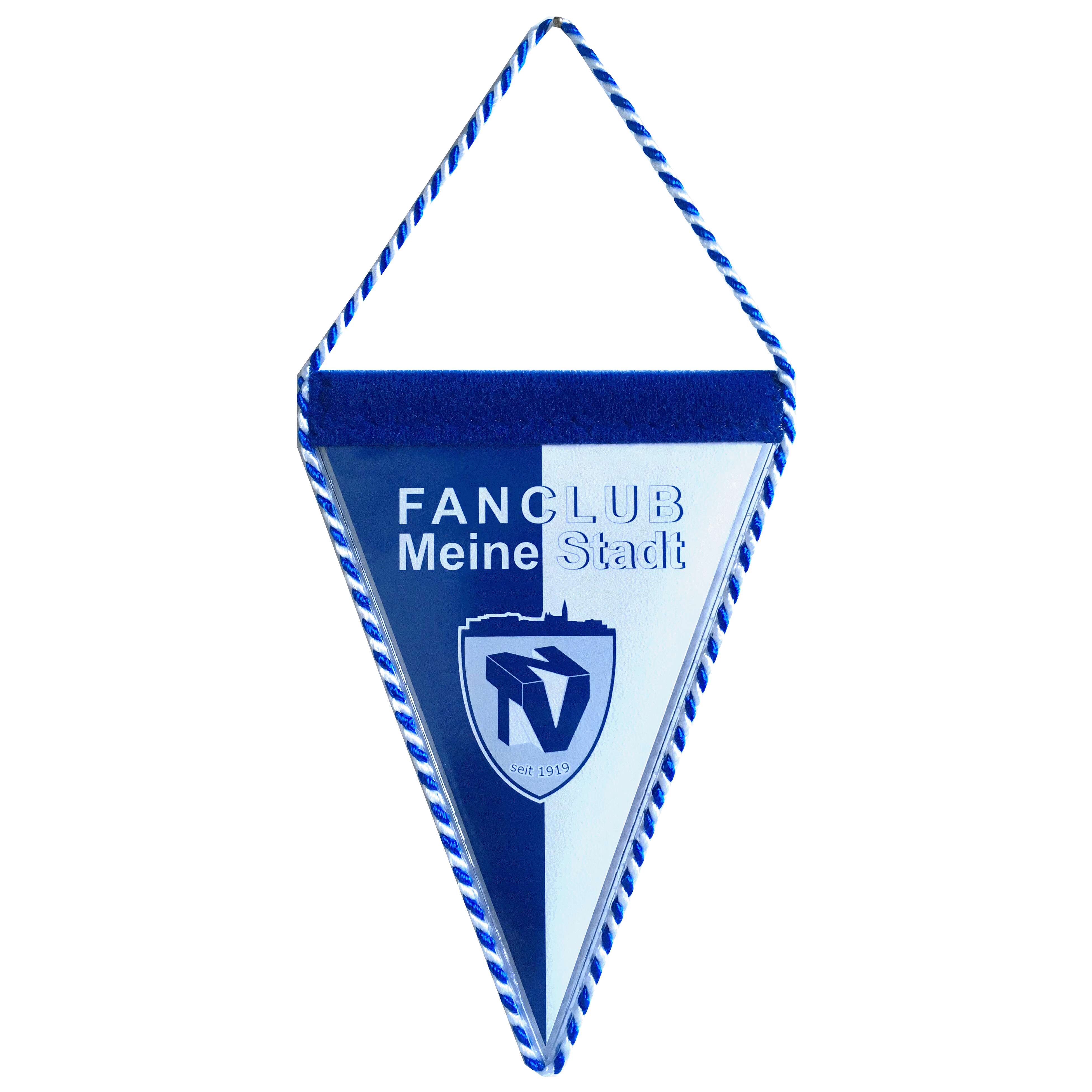 Wimpel 3-eckig, 17×12 cm mit Kordelumrandung