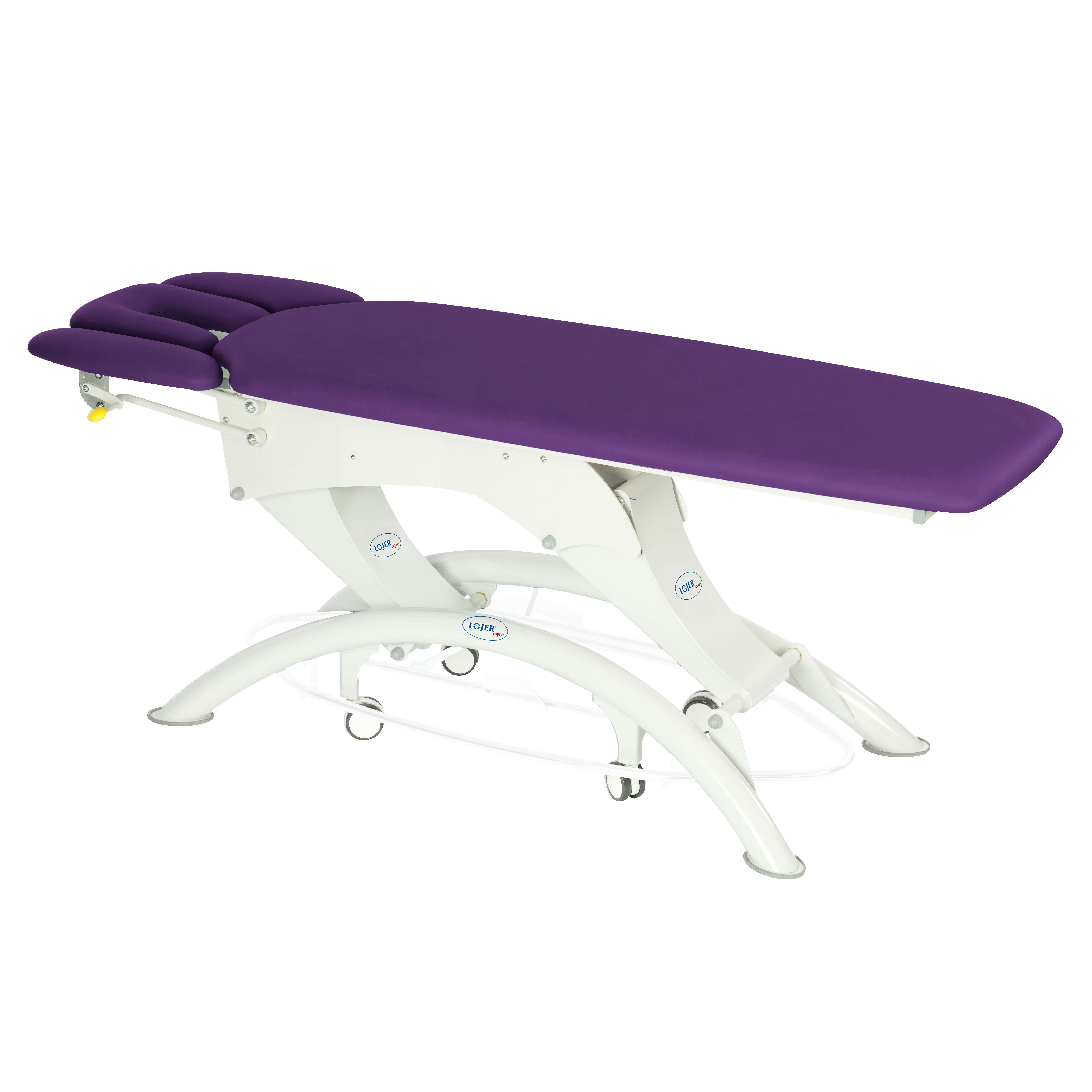 Lojer Elektrische Therapieliege „Capre M4“, 4-teilig, Plum, 65 cm
