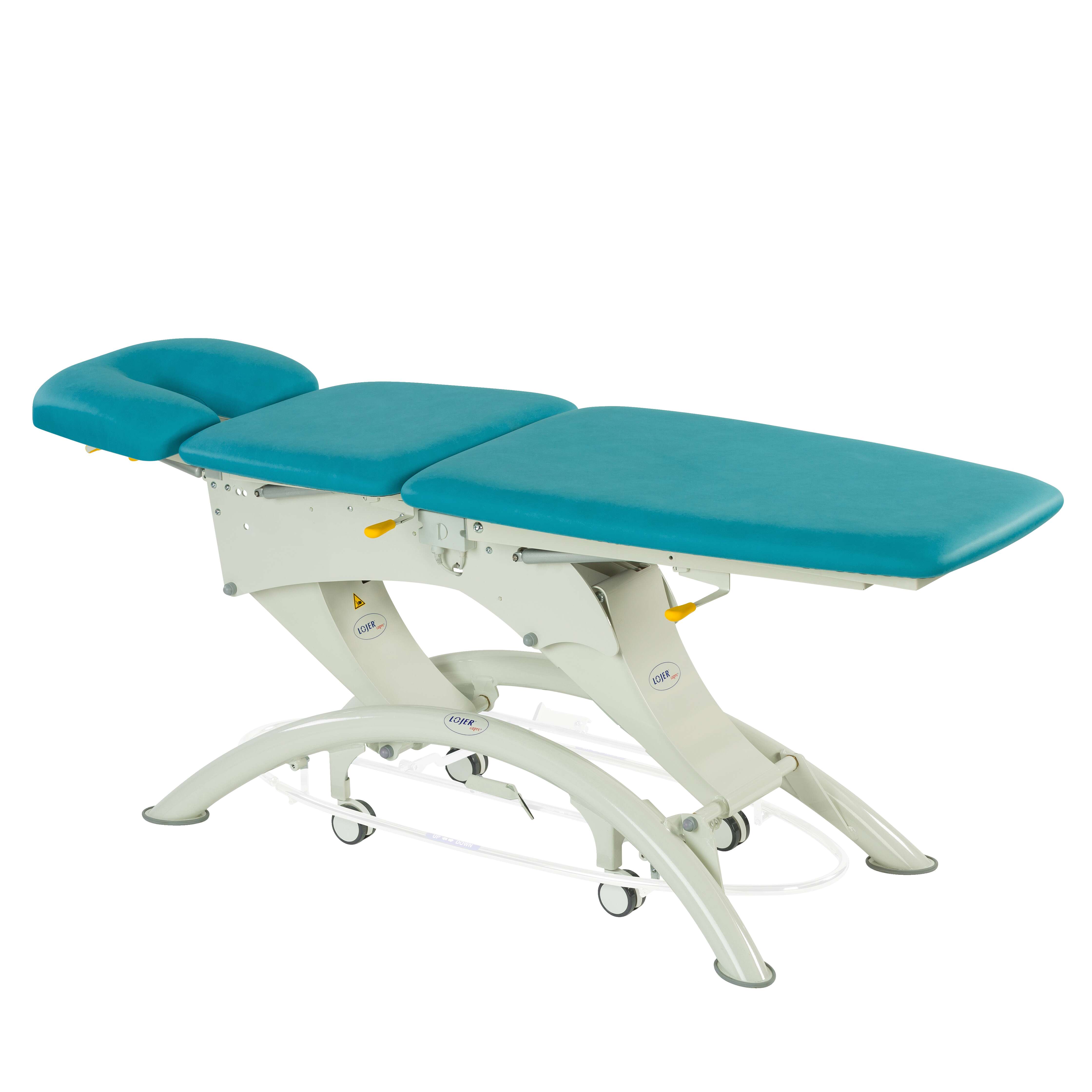 Lojer Elektrische Therapieliege „Capre F3“, 3-teilig, Lagoon, 65 cm
