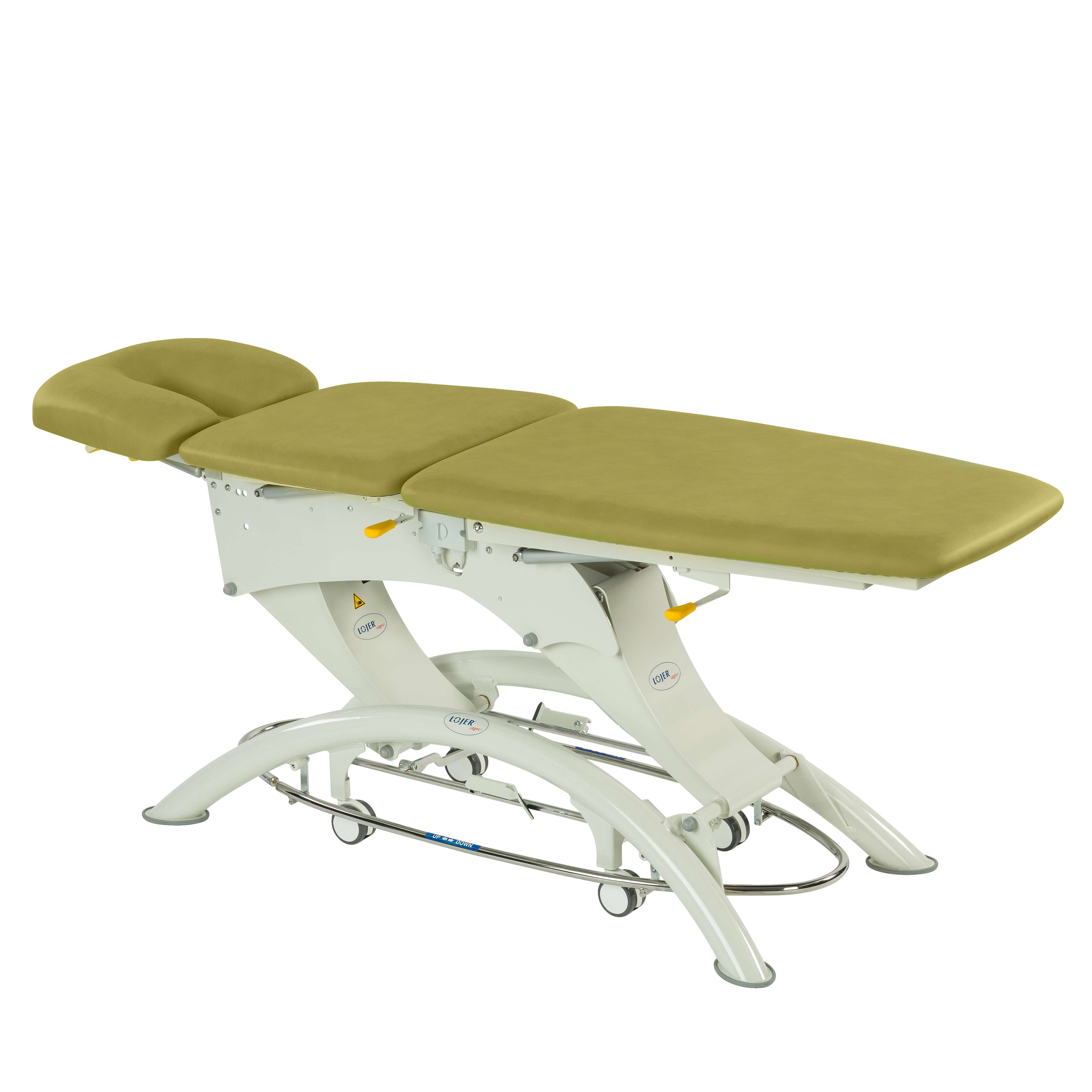 Lojer Elektrische Therapieliege „Capre F3“, 3-teilig, Pistachio, 65 cm