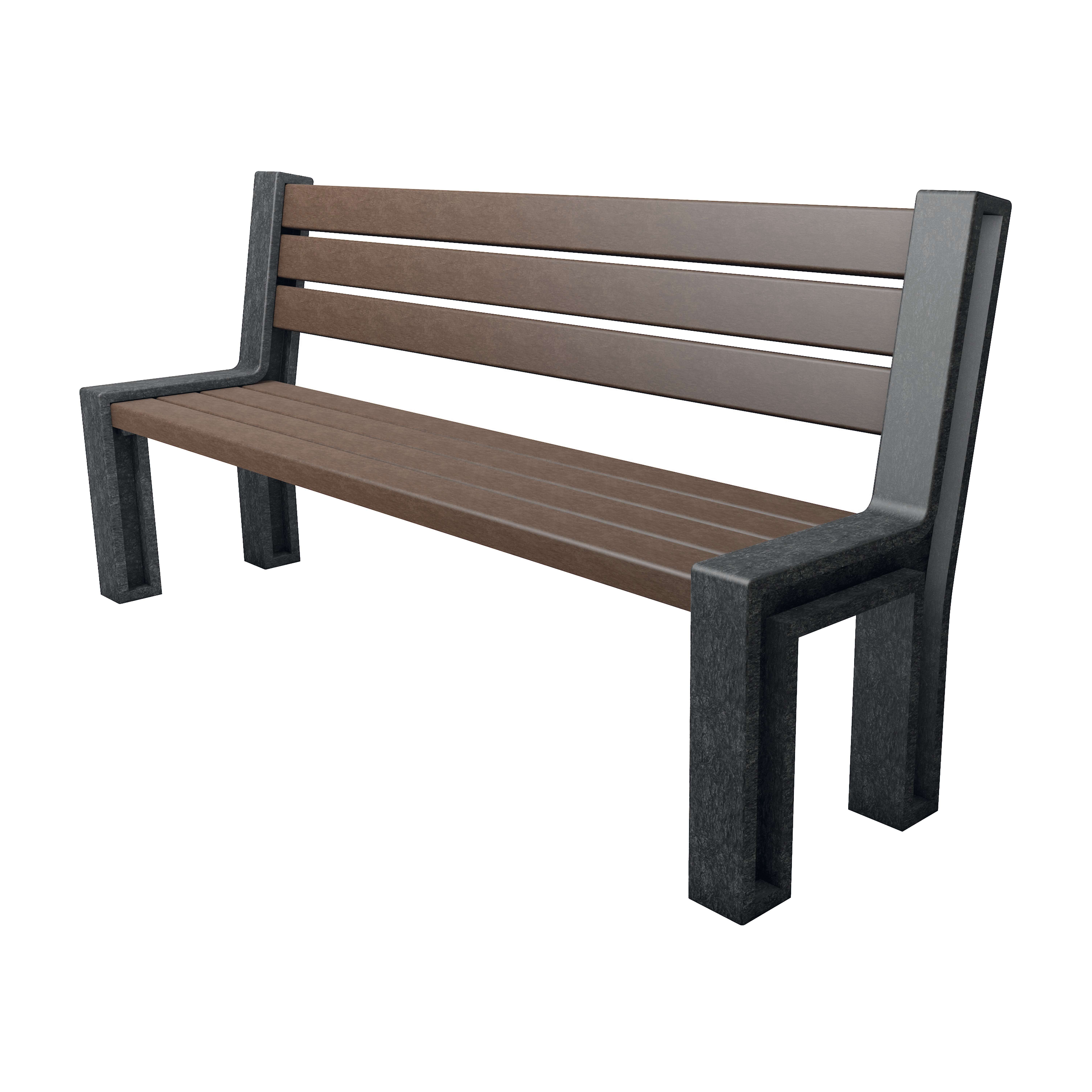 Hahn Kunststoffe Sitzbank „Park“, Mit Lehne