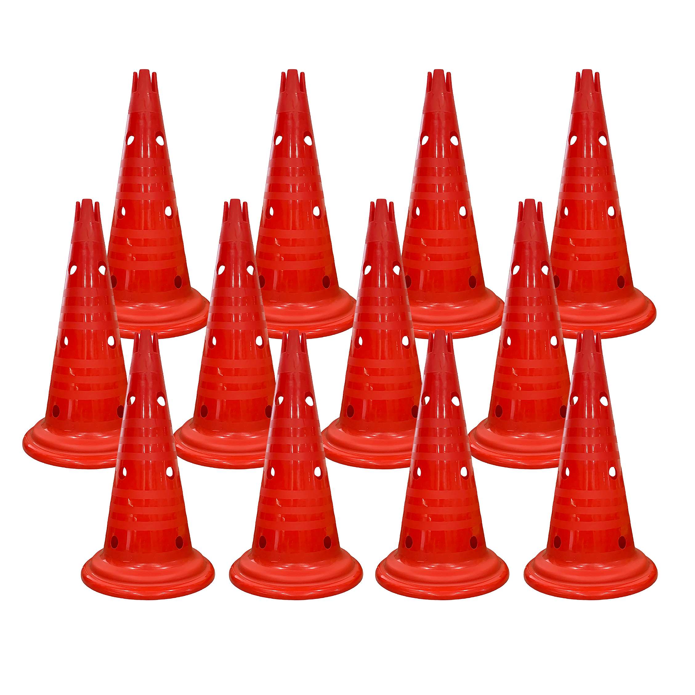 Sport-Thieme Markierungskegel-Set „Multi“, 50 cm Kegel, Rot