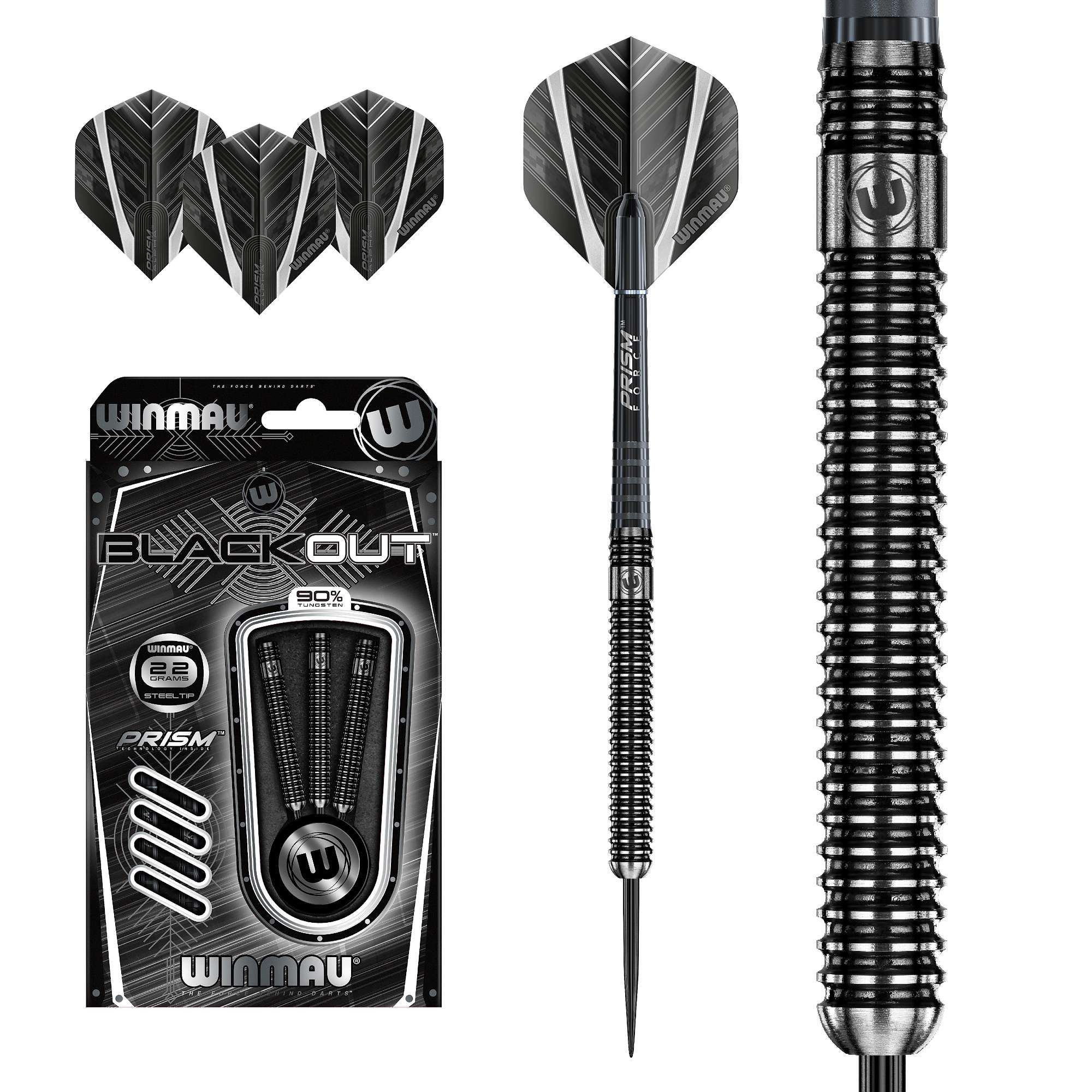 Winmau Steeldarts „Blackout“, 24 g
