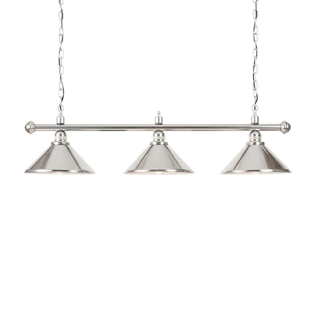 „Winsport Billardlampe „“London““, Chrom, Messing, Chromfarben“