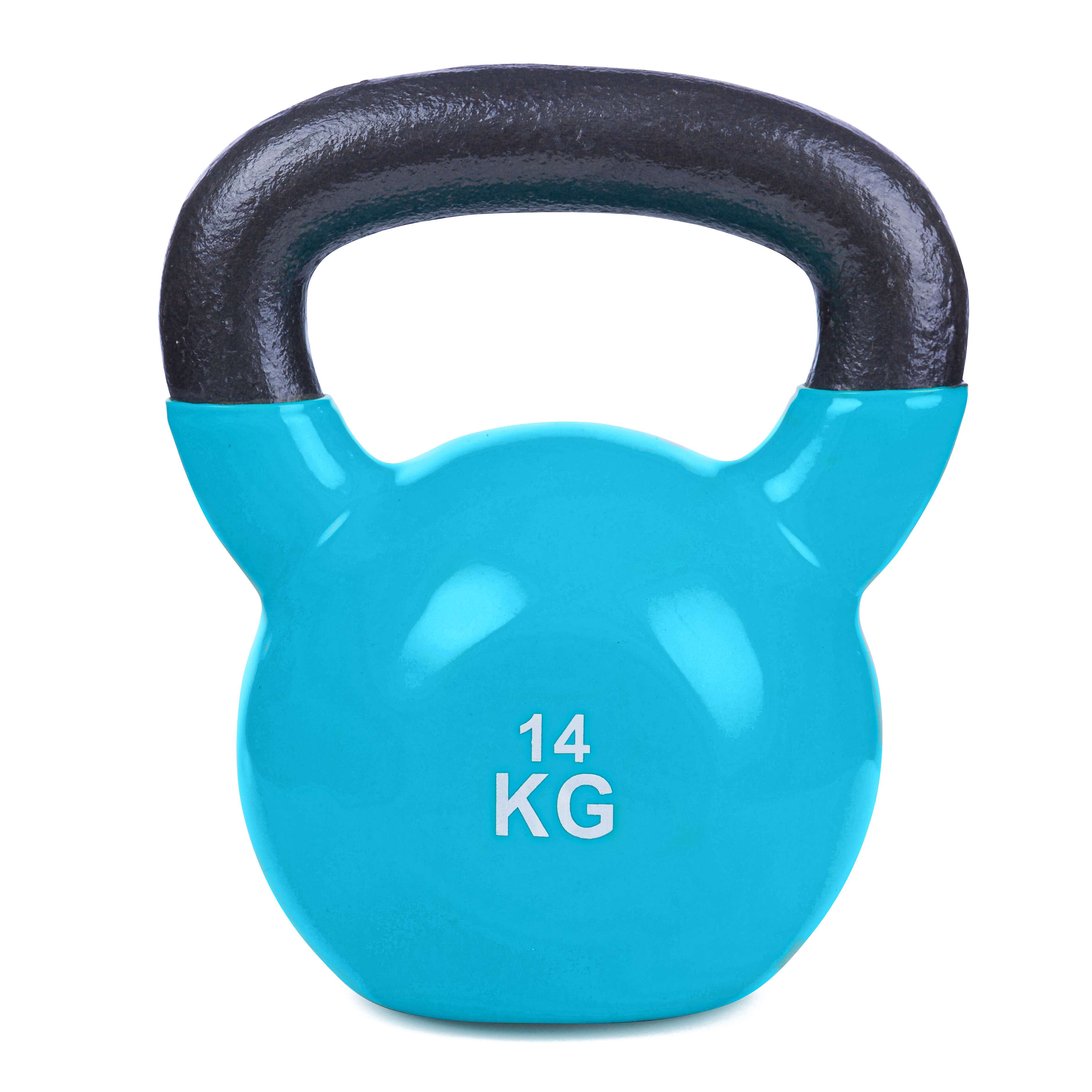 Sport-Thieme Kettlebell „Vinyl“, 14 kg, Hellblau