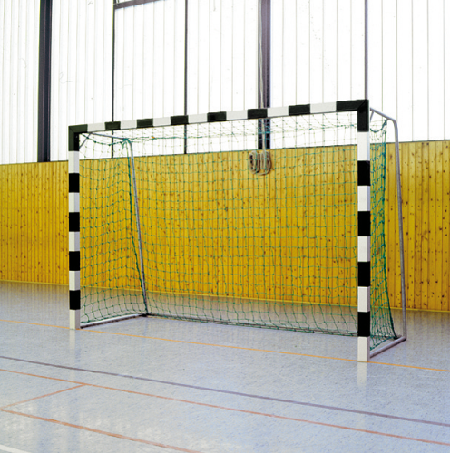 Sport-Thieme Handballtor in Bodenhülsen stehend mit anklappbaren Netzbügeln, 3x2 m