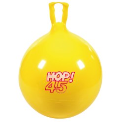 Hüpfball 60cm mit Griff Sprungball gelb oder rot Springball Hopser