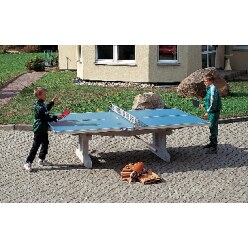 Sport-Thieme "Premium" Polymer Concrete Table Tennis Table Green, Short legs, free-standing
