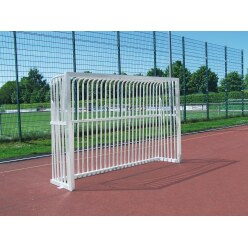 Sport-Thieme Fully Welded Leisure Goal 300×200×70 cm with basketball backboard, 80x80-mm square tubing