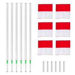 Sport-Thieme® Tilting Boundary Pole Set Red/white flag