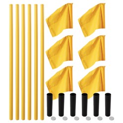 Sport-Thieme® "All-Round" Boundary Pole Set Yellow pole, neon yellow flag