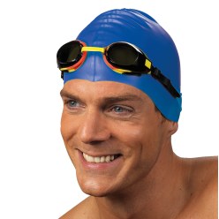 Schwimmkappe
 aus Latex Blau