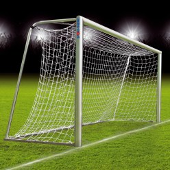 5x2-m fully welded football goal, portable with milled net fastening rail