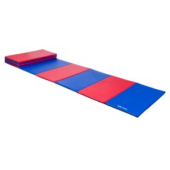 Sport-Thieme Faldmåtte "Basic" 300x120x3 cm, Blå-gul-grøn-rød