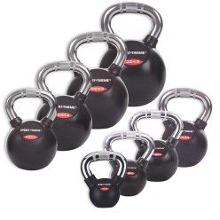 Sport-Thieme Kettlebell-Set "Gummiert mit Chrom-Griff"