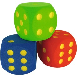 COATED LARGE FOAM DICE 16cm x 16cm safe and ideal for indoor and outdoor play 