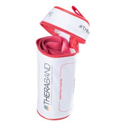 TheraBand Fitnessband 250 cm in Reißverschlusstasche Rot, medium