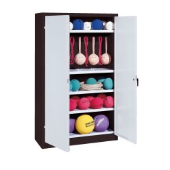 C+P Sportgeräteschrank mit Vollblech-Flügeltüren (Typ 2), HxBxT 195x120x50 cm