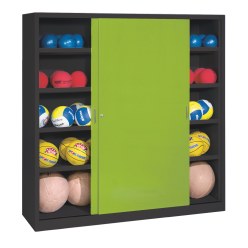 C+P Ballschrank mit Vollblech-Schiebetüren (Typ 4), HxBxT 195x190x60 cm